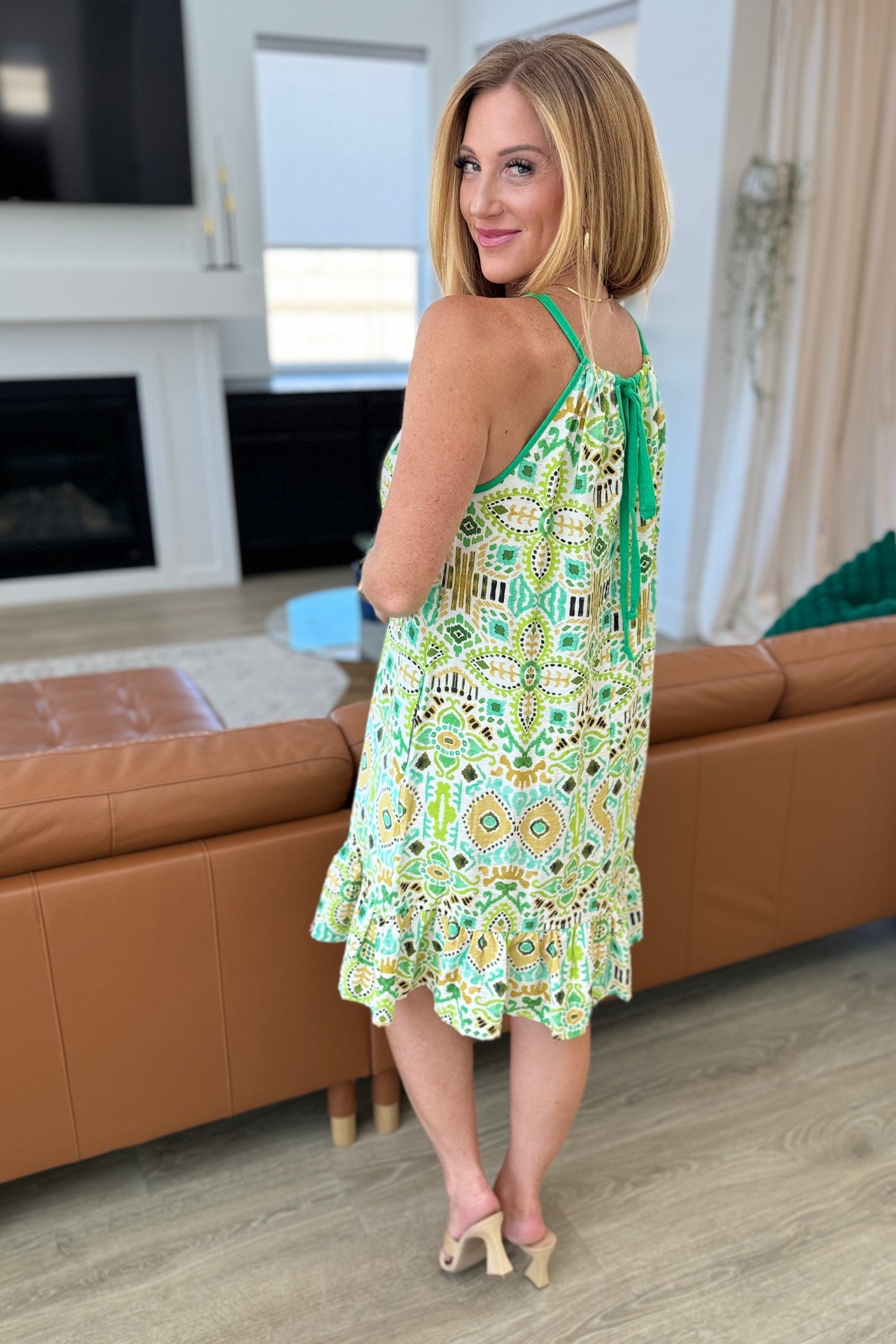 As You Walk On By Tank Dress in Lime - Shop All Around Divas