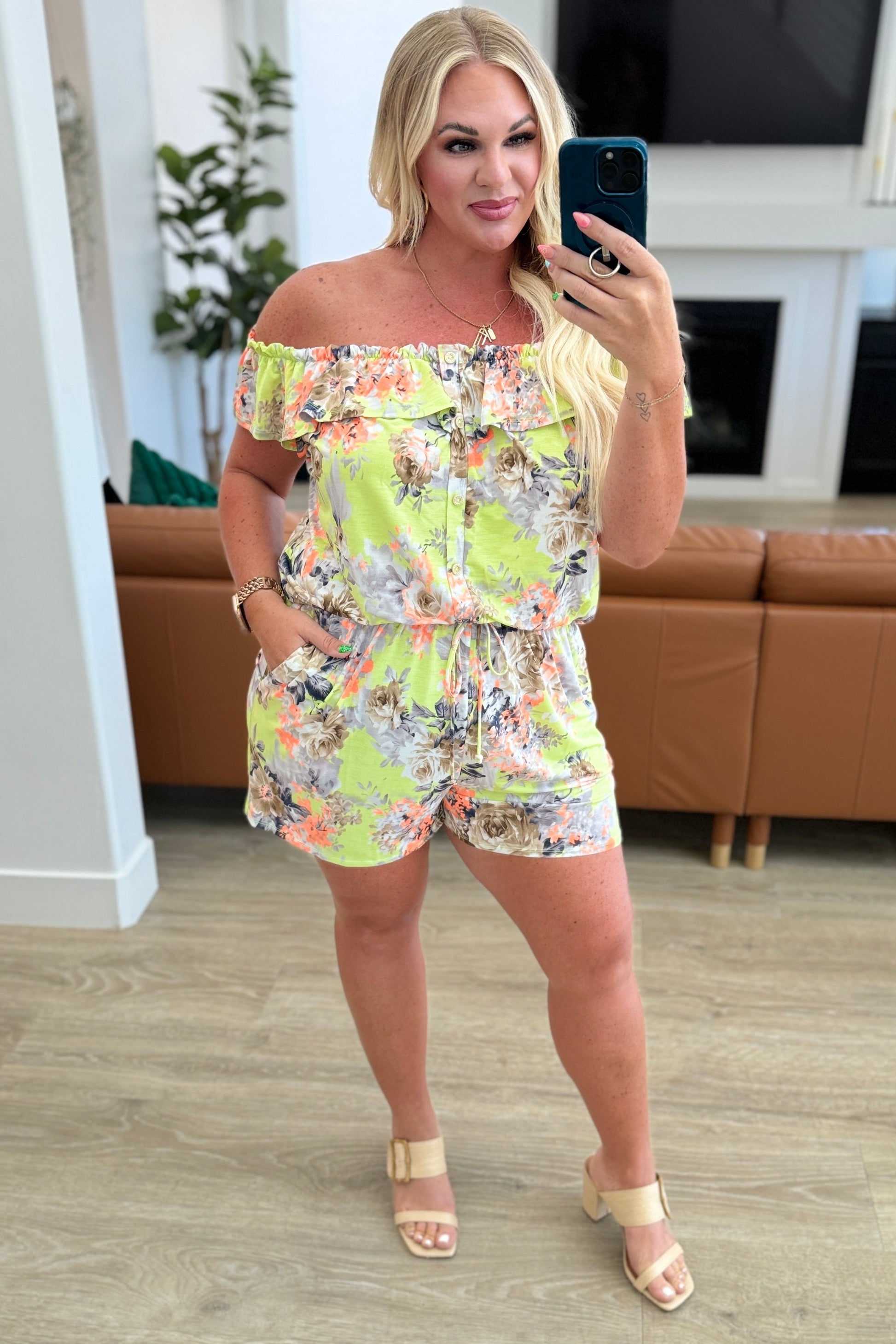 Until I Found You Off Shoulder Romper in Floral - Shop All Around Divas
