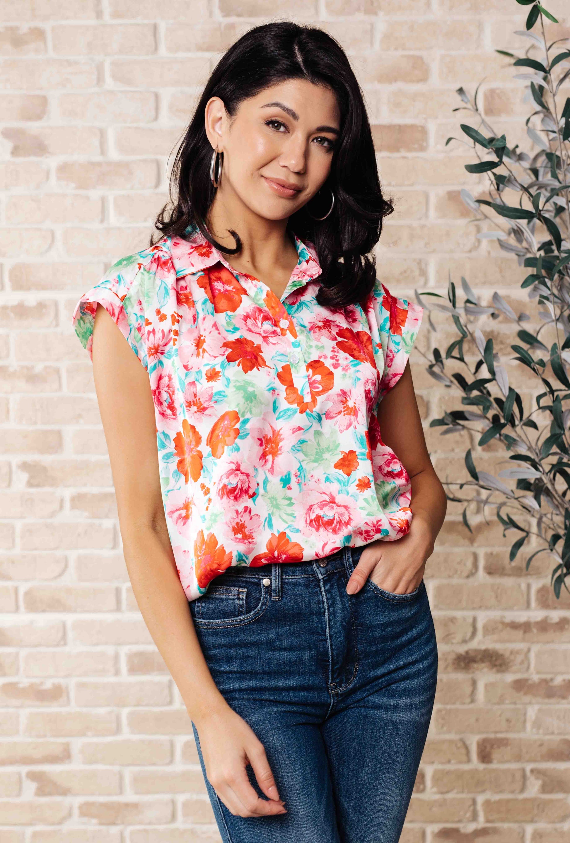 I Melt With You Collared Blouse - Shop All Around Divas