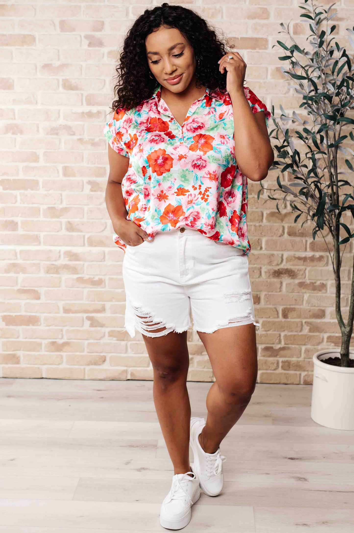 I Melt With You Collared Blouse - Shop All Around Divas