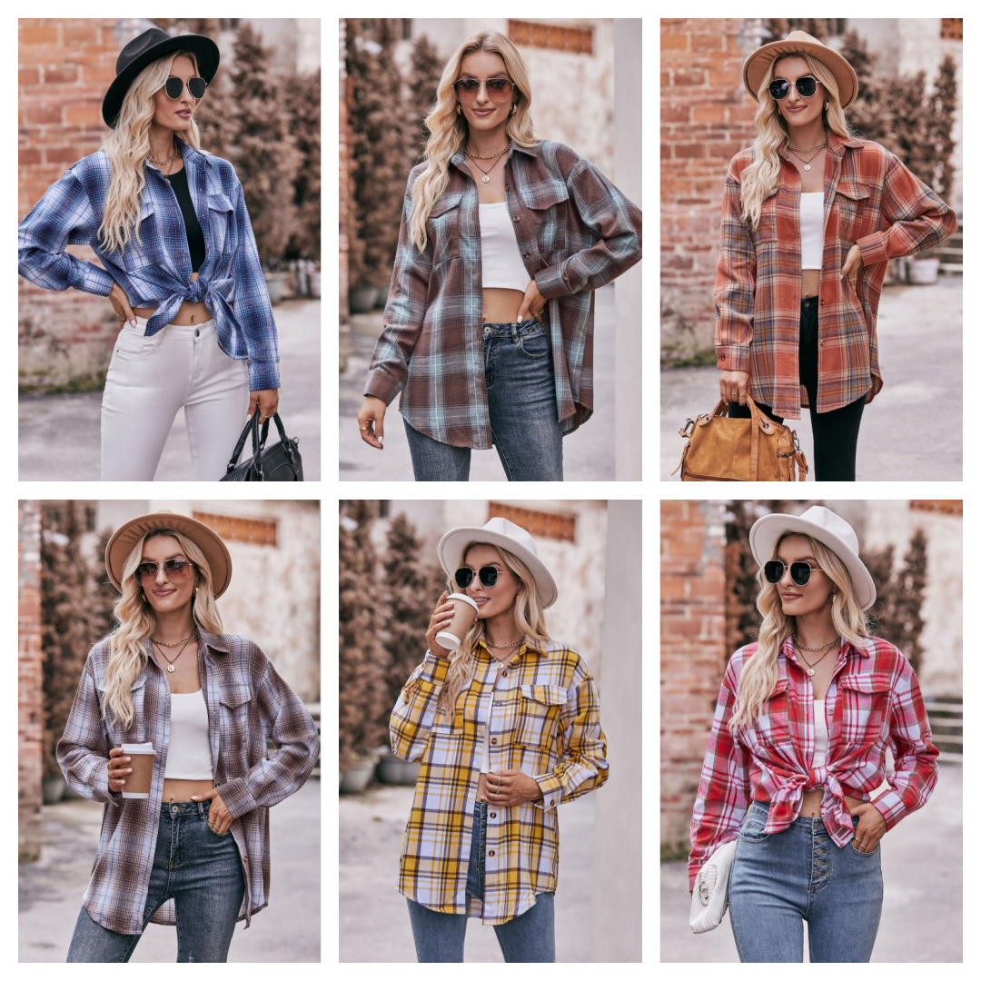 Elle Button Up Shirt - 7 Colors