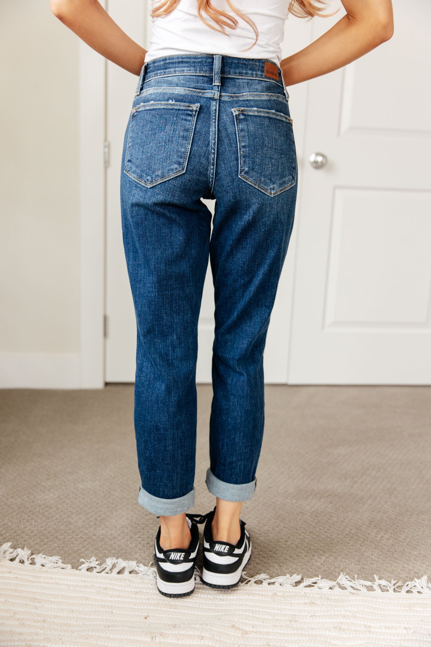 London Midrise Cuffed Boyfriend Jeans - Shop All Around Divas