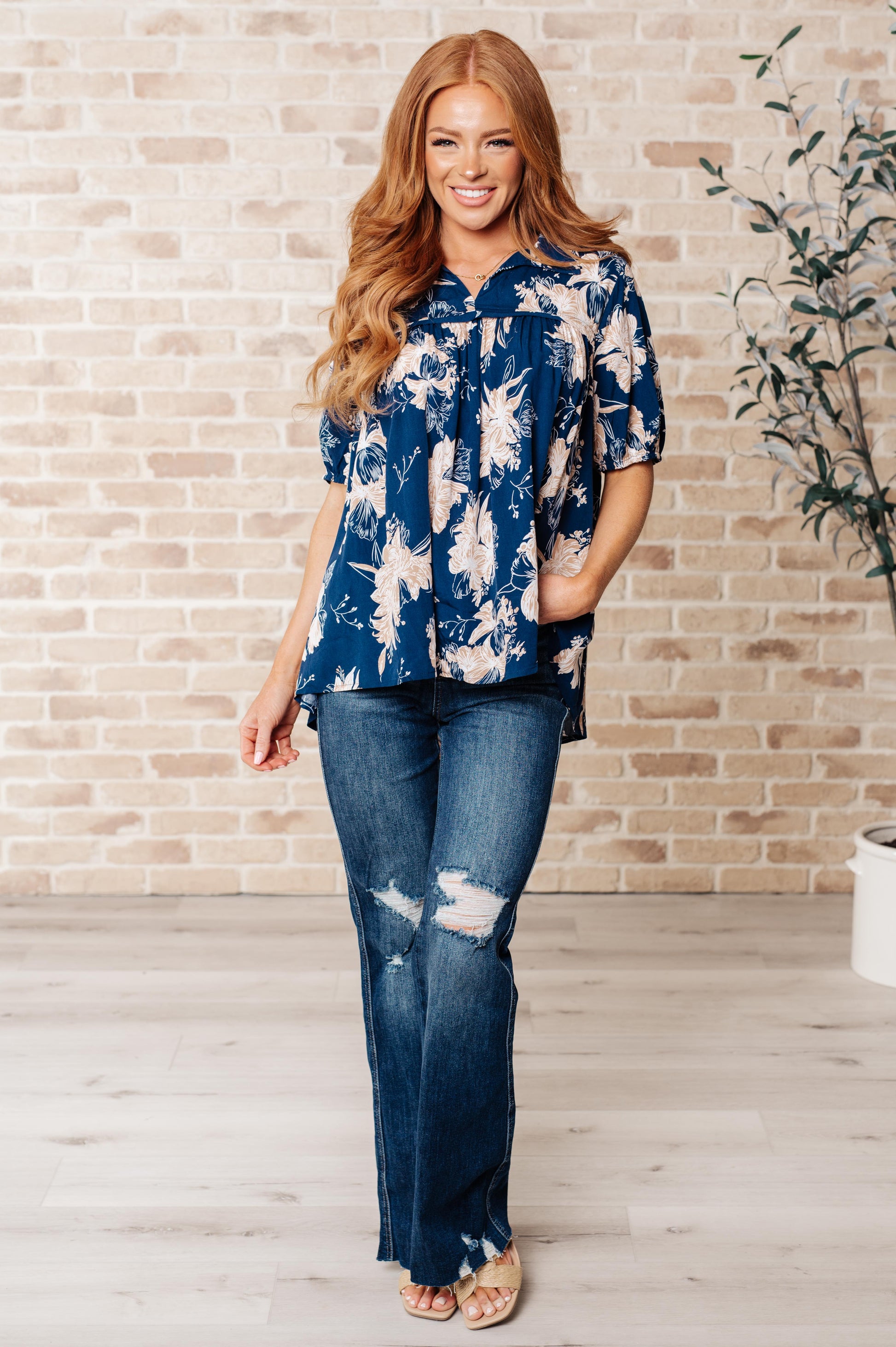 Just Coasting Floral Blouse - Shop All Around Divas