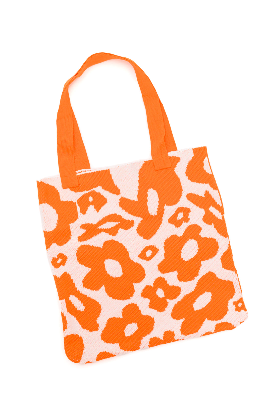 Lazy Daisy Knit Bag in Orange - Shop All Around Divas