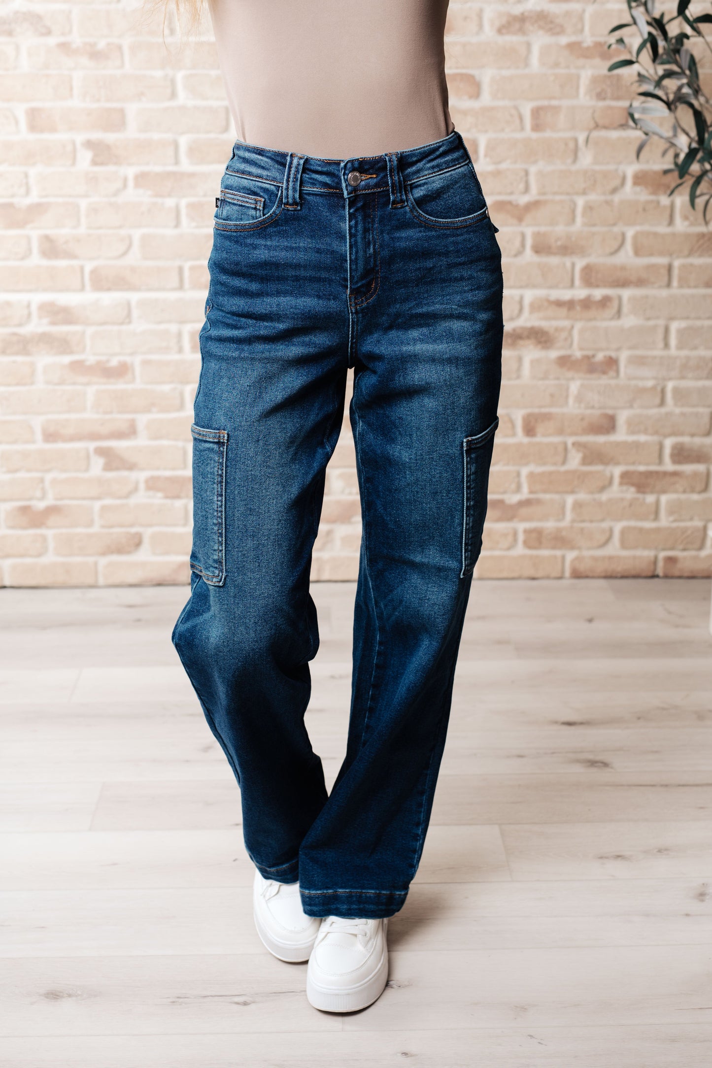 Leila High Rise Cargo Straight Jeans - Shop All Around Divas