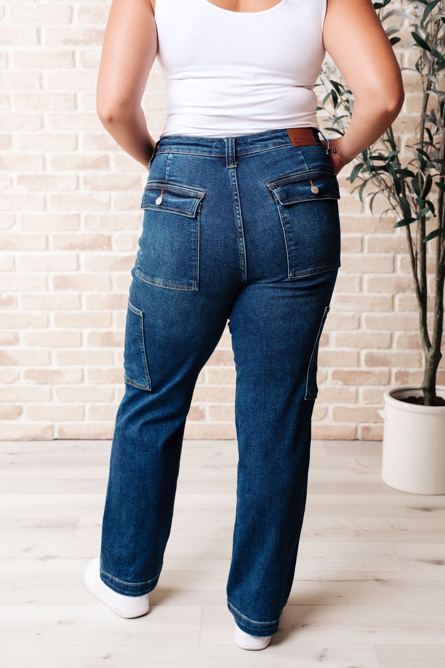 Leila High Rise Cargo Straight Jeans - Shop All Around Divas