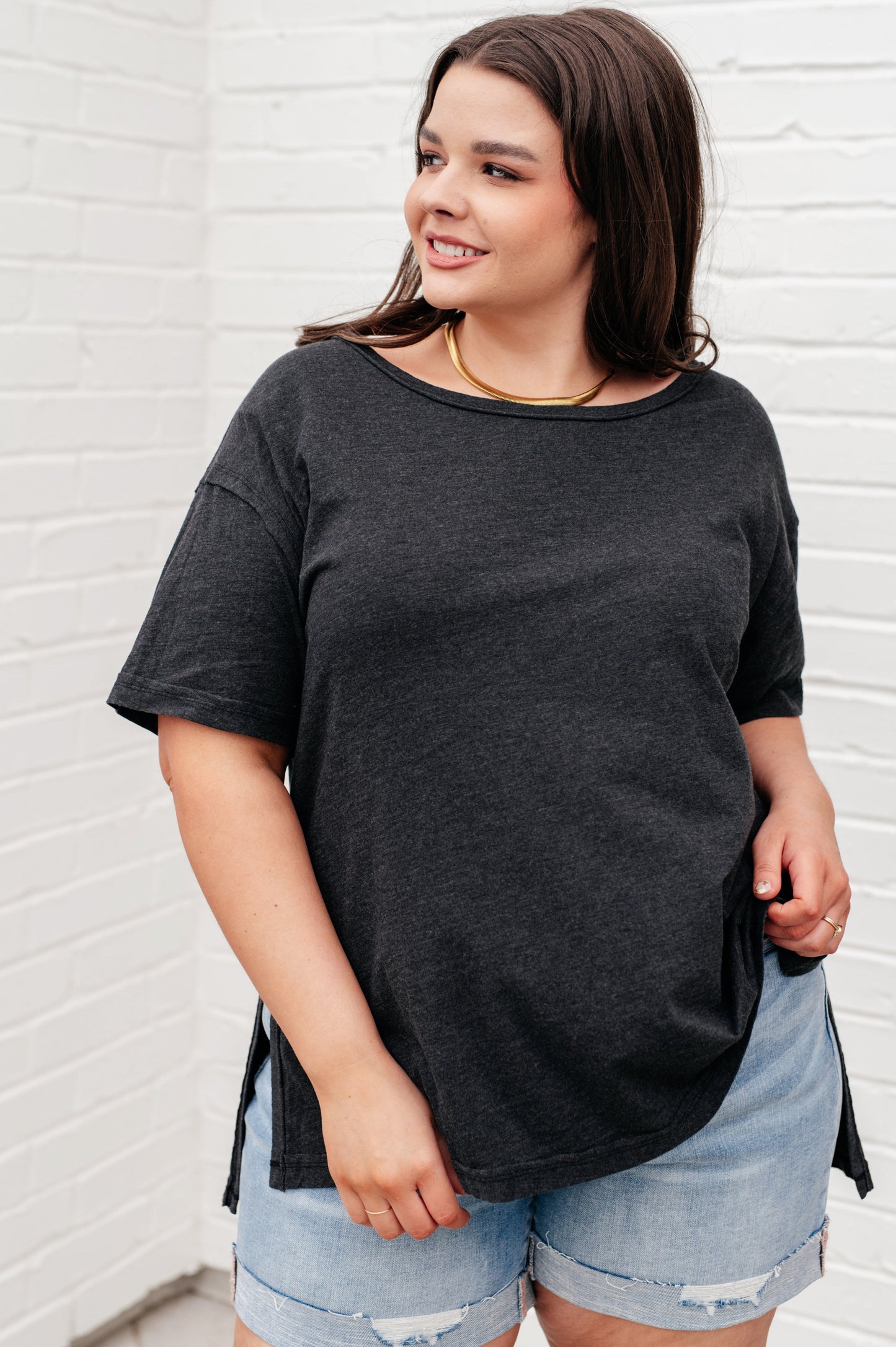 Let Me Live Relaxed Tee in Black - Shop All Around Divas