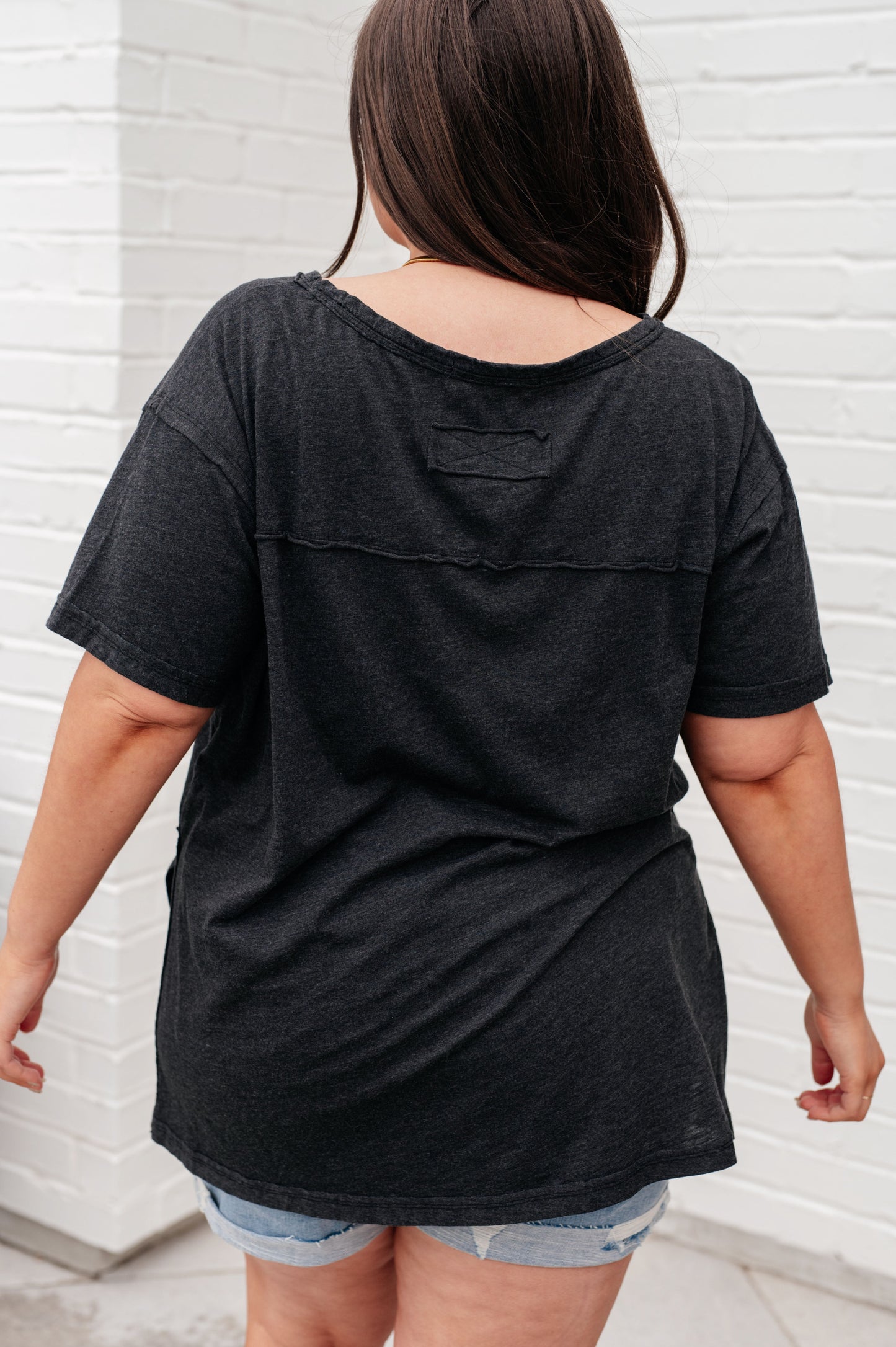 Let Me Live Relaxed Tee in Black - Shop All Around Divas