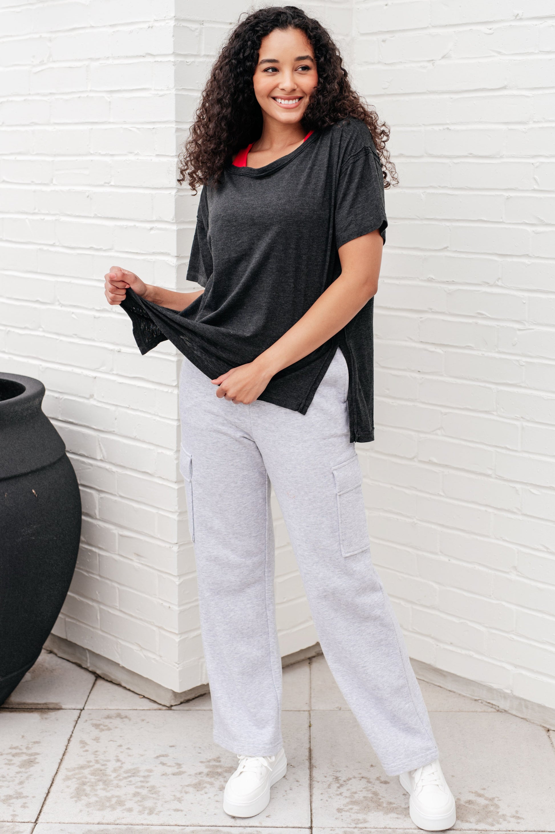 Let Me Live Relaxed Tee in Black - Shop All Around Divas