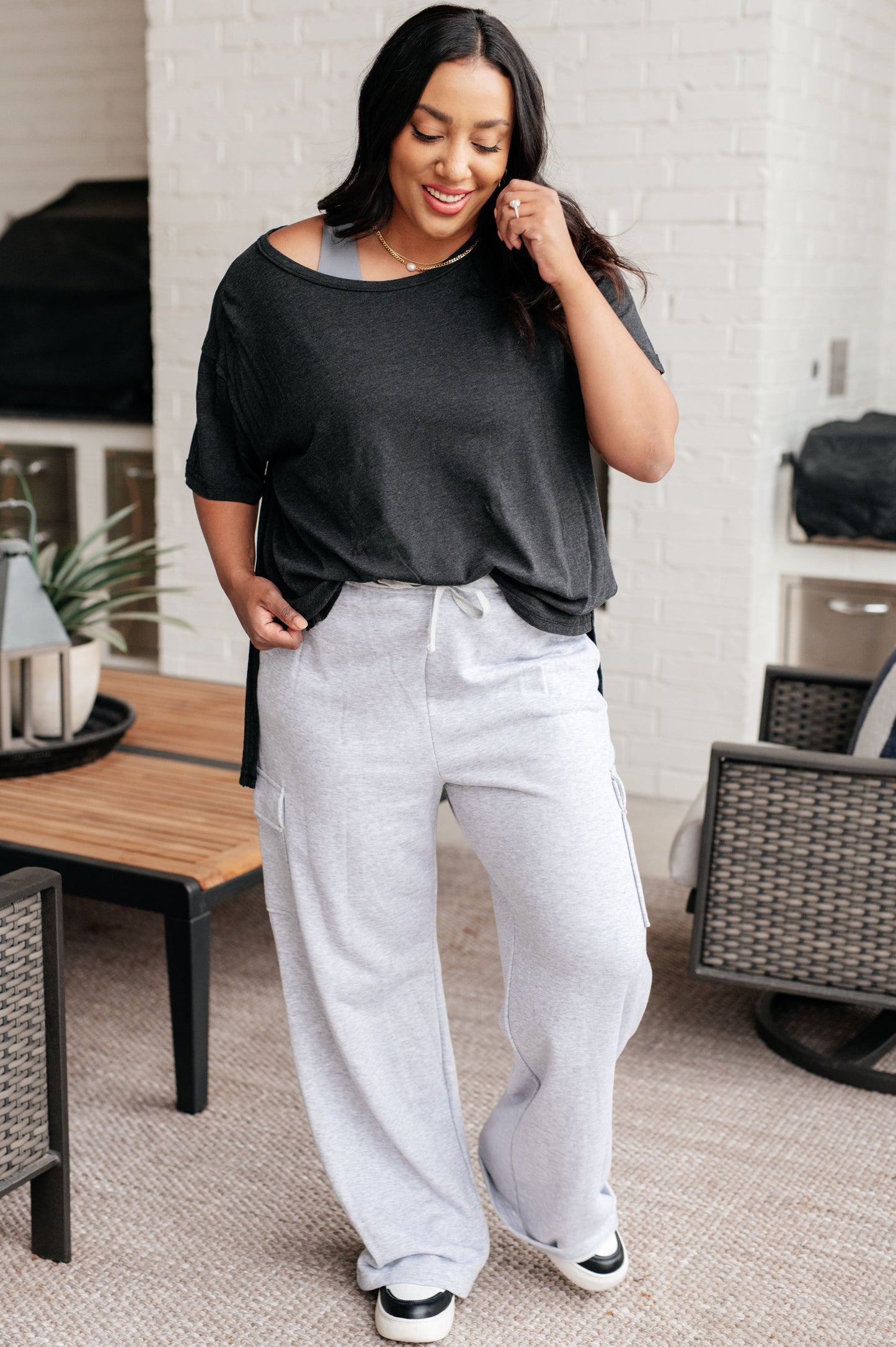 Let Me Live Relaxed Tee in Black - Shop All Around Divas
