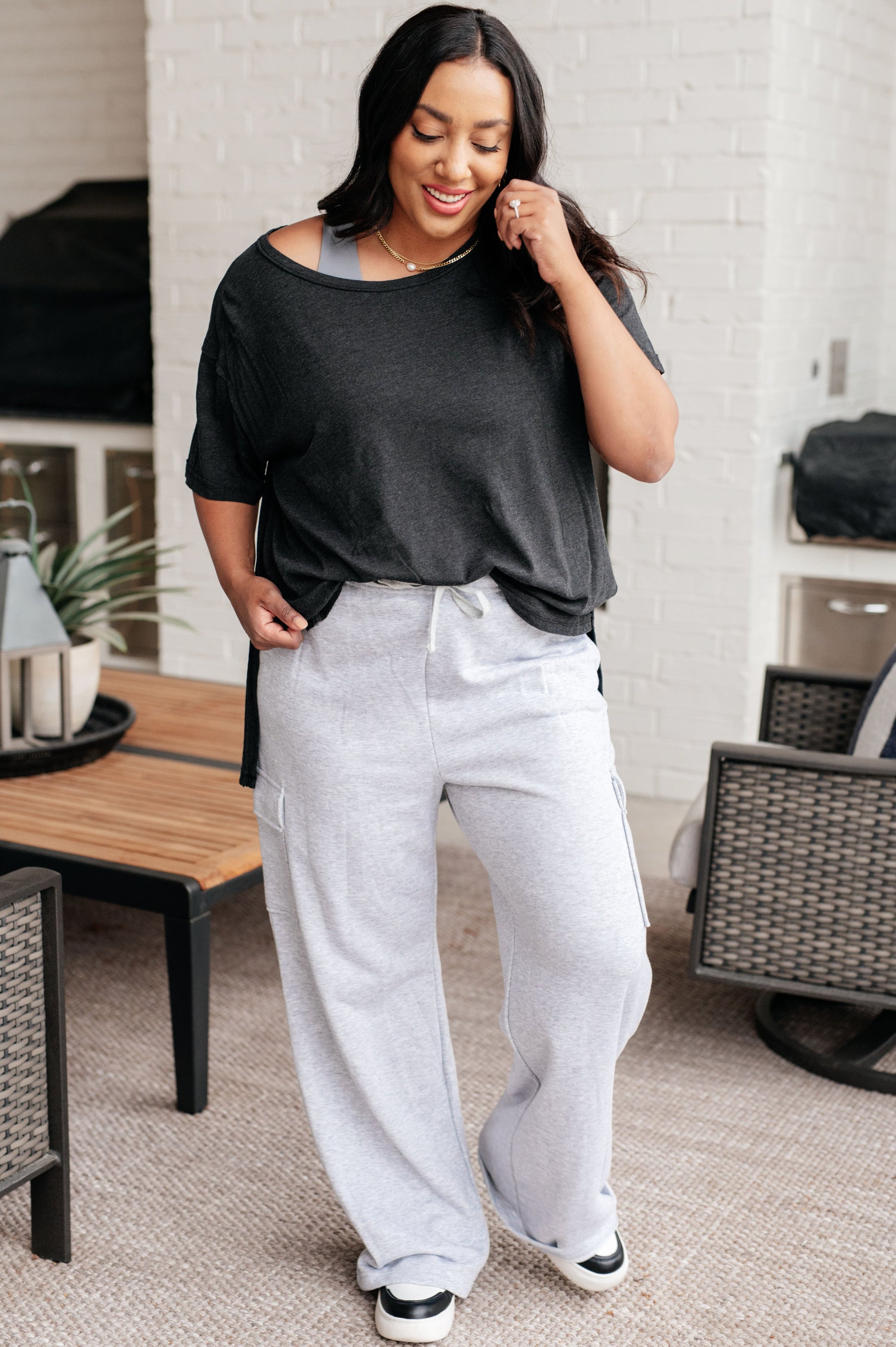 Let Me Live Relaxed Tee in Black - Shop All Around Divas