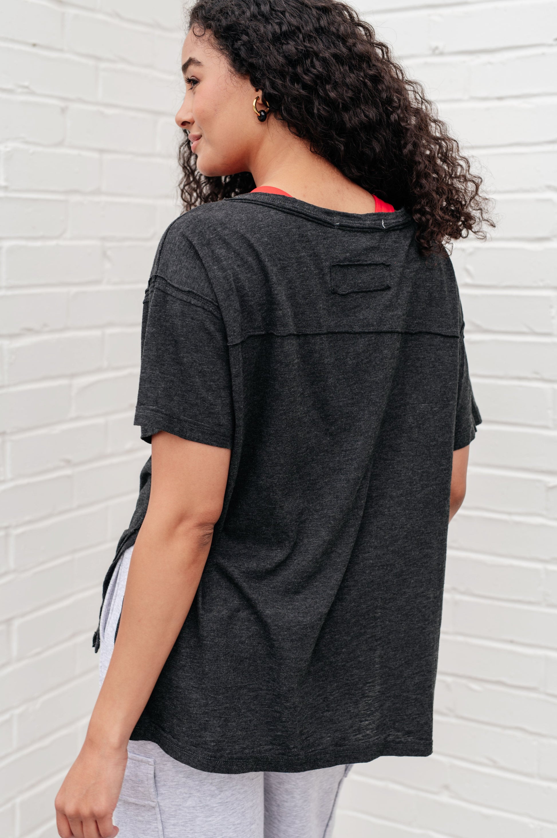Let Me Live Relaxed Tee in Black - Shop All Around Divas