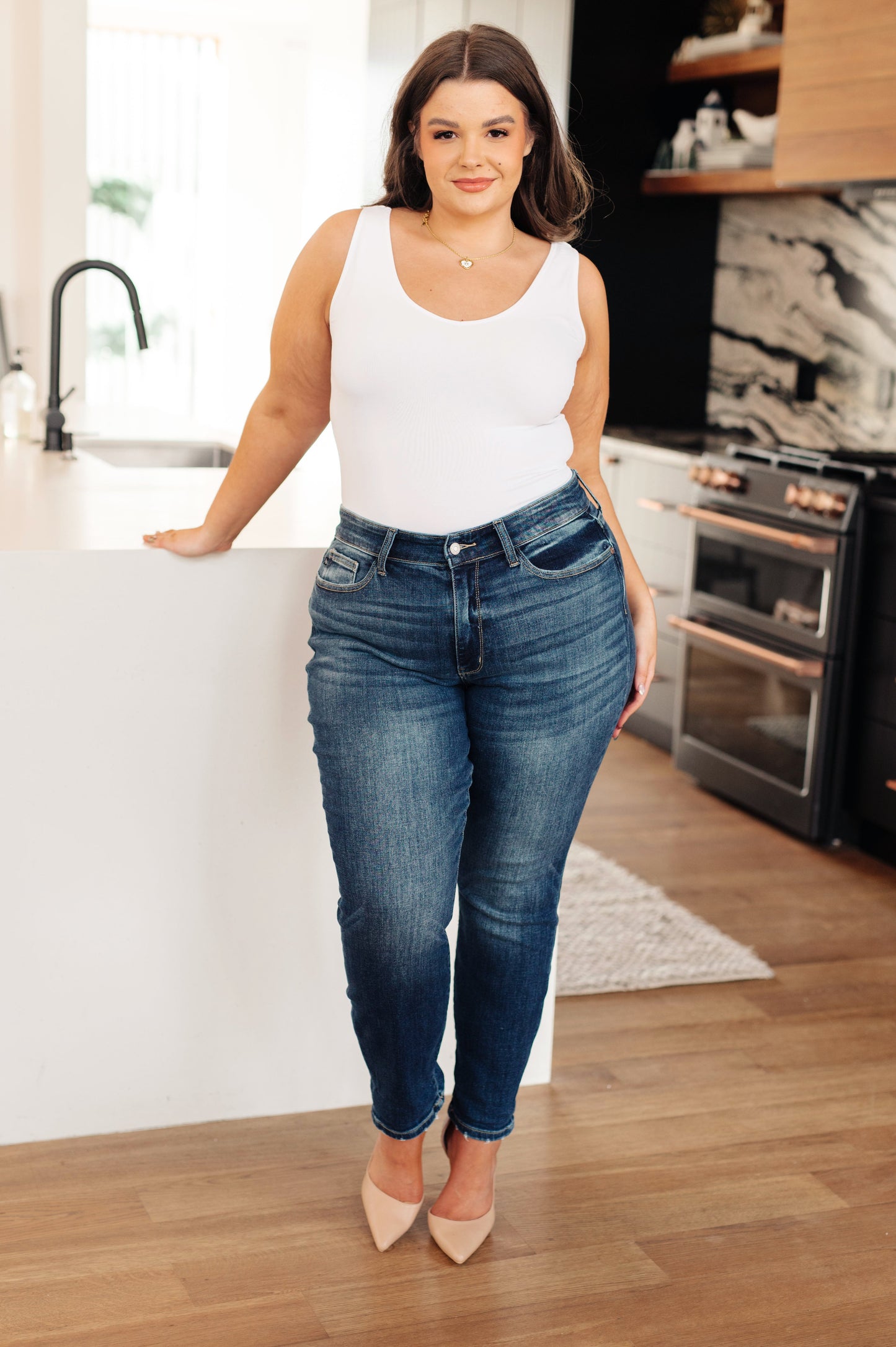 London Midrise Cuffed Boyfriend Jeans - Shop All Around Divas