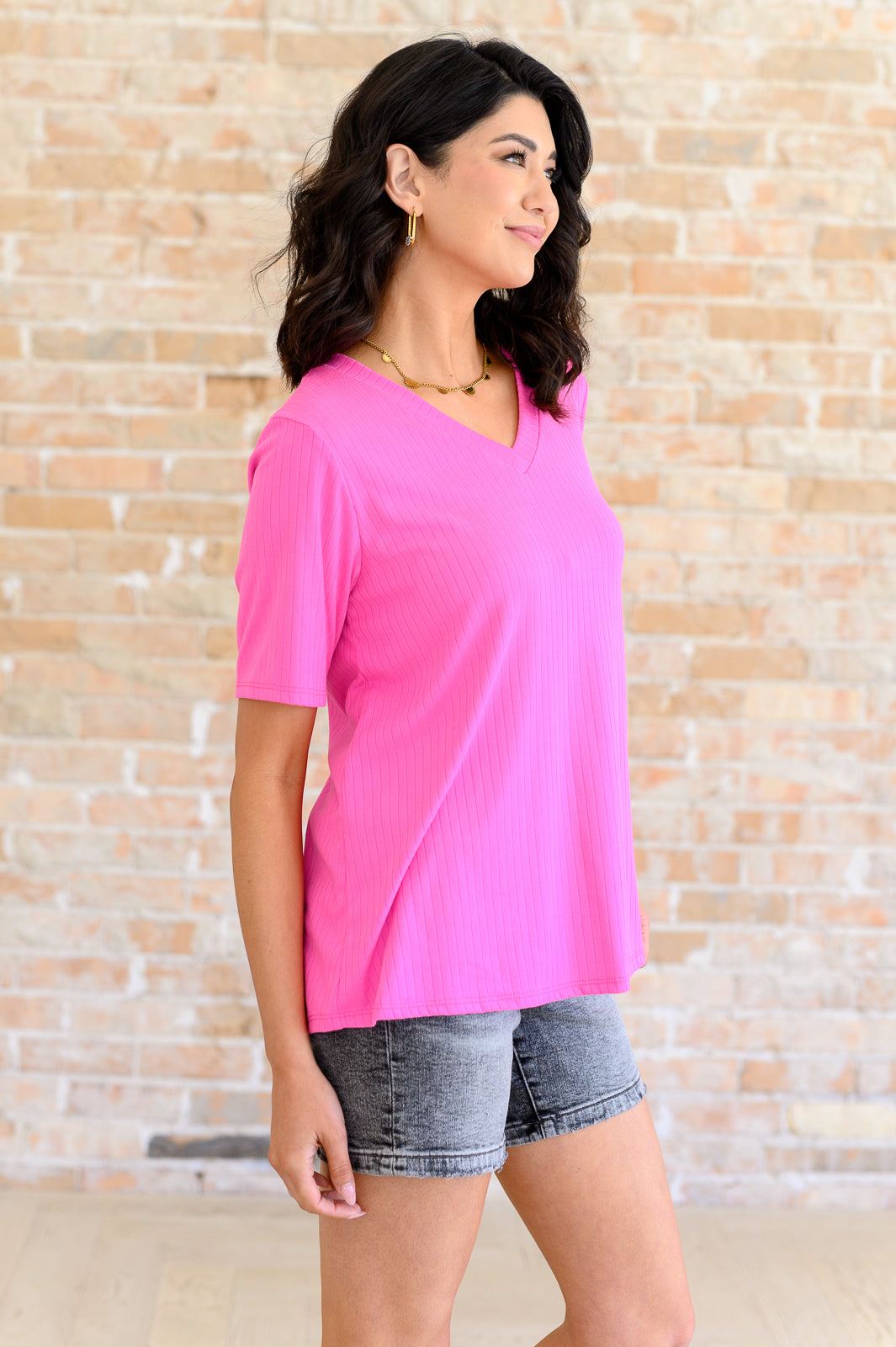 Lonesome Valley V-Neck Ribbed Top - Shop All Around Divas