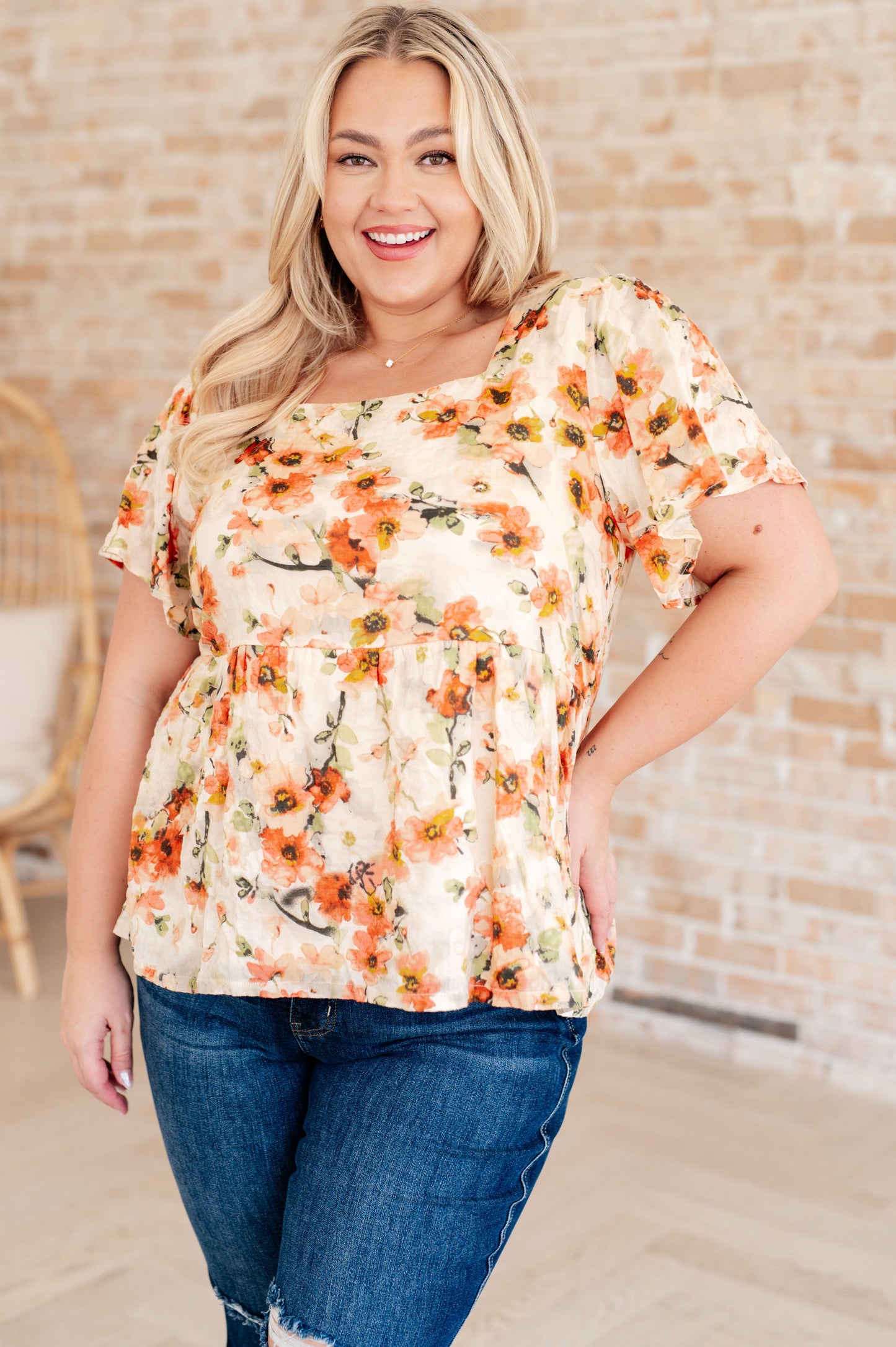 Magic Dance Square Neck Floral Blouse - Shop All Around Divas