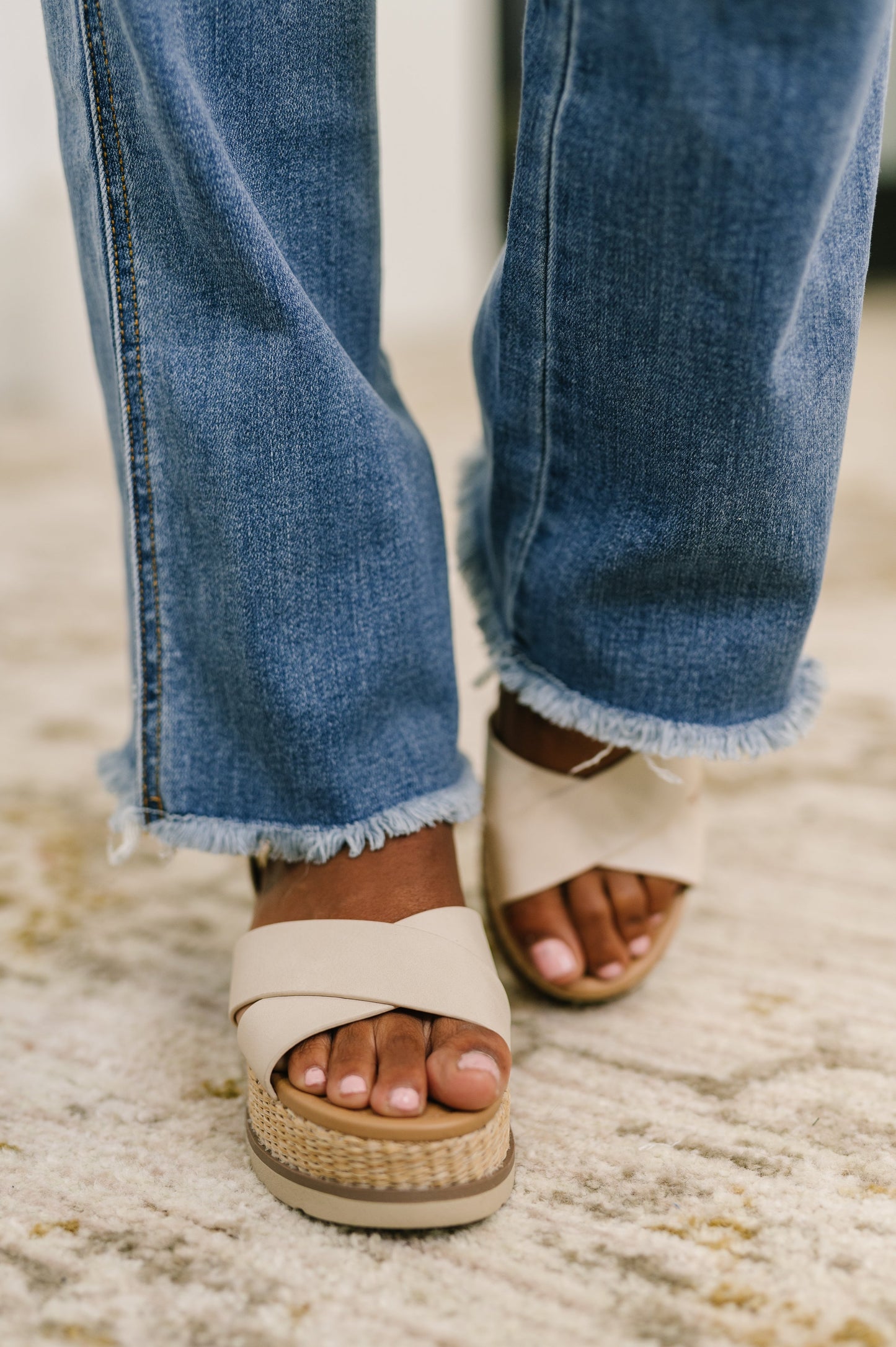 Maureen High Rise Distressed Bootcut Jeans - JUDY BLUE