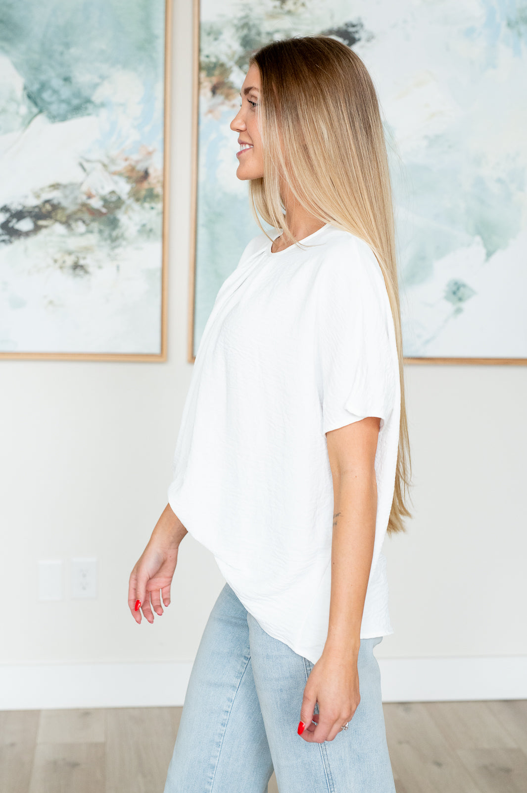 Mild Moments Pleat Detail Top - Shop All Around Divas