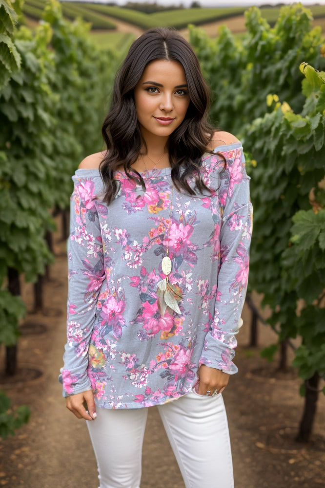 Misty Floral Cold Shoulder - Shop All Around Divas