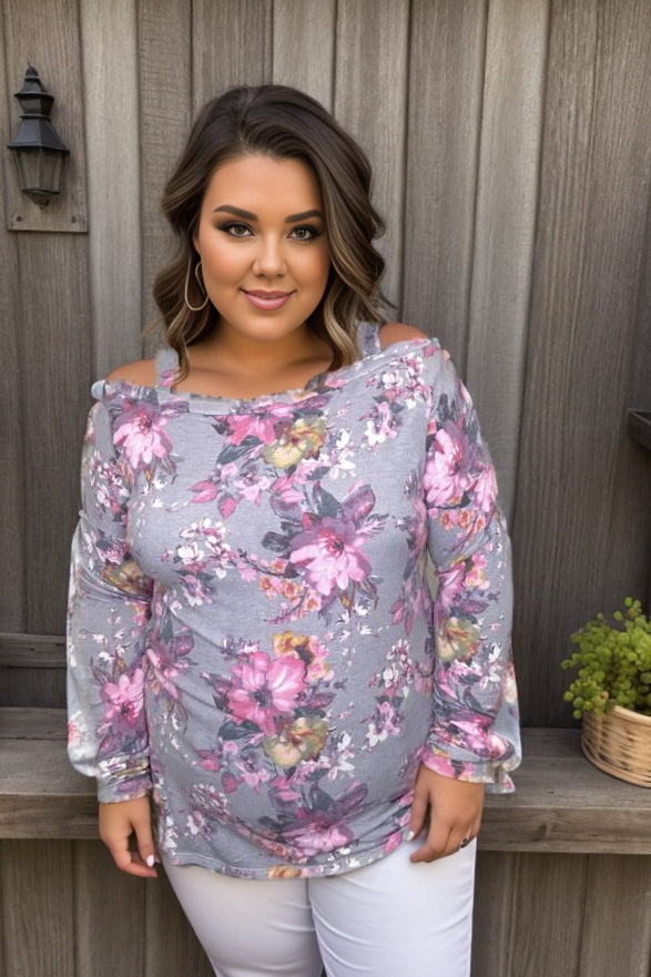 Misty Floral Cold Shoulder - Shop All Around Divas