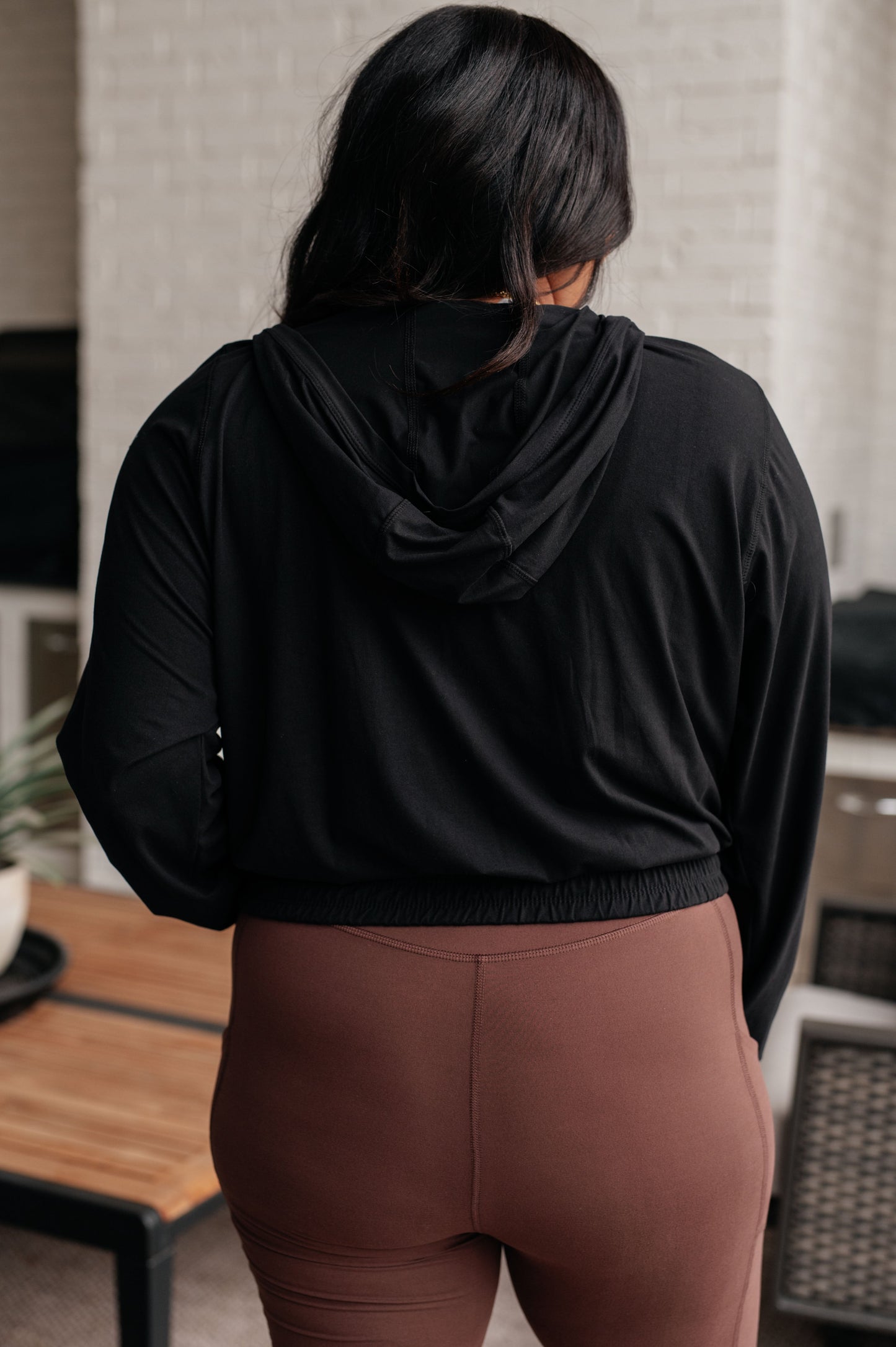 Morning Run Half Zip Hoodie in Black - Shop All Around Divas