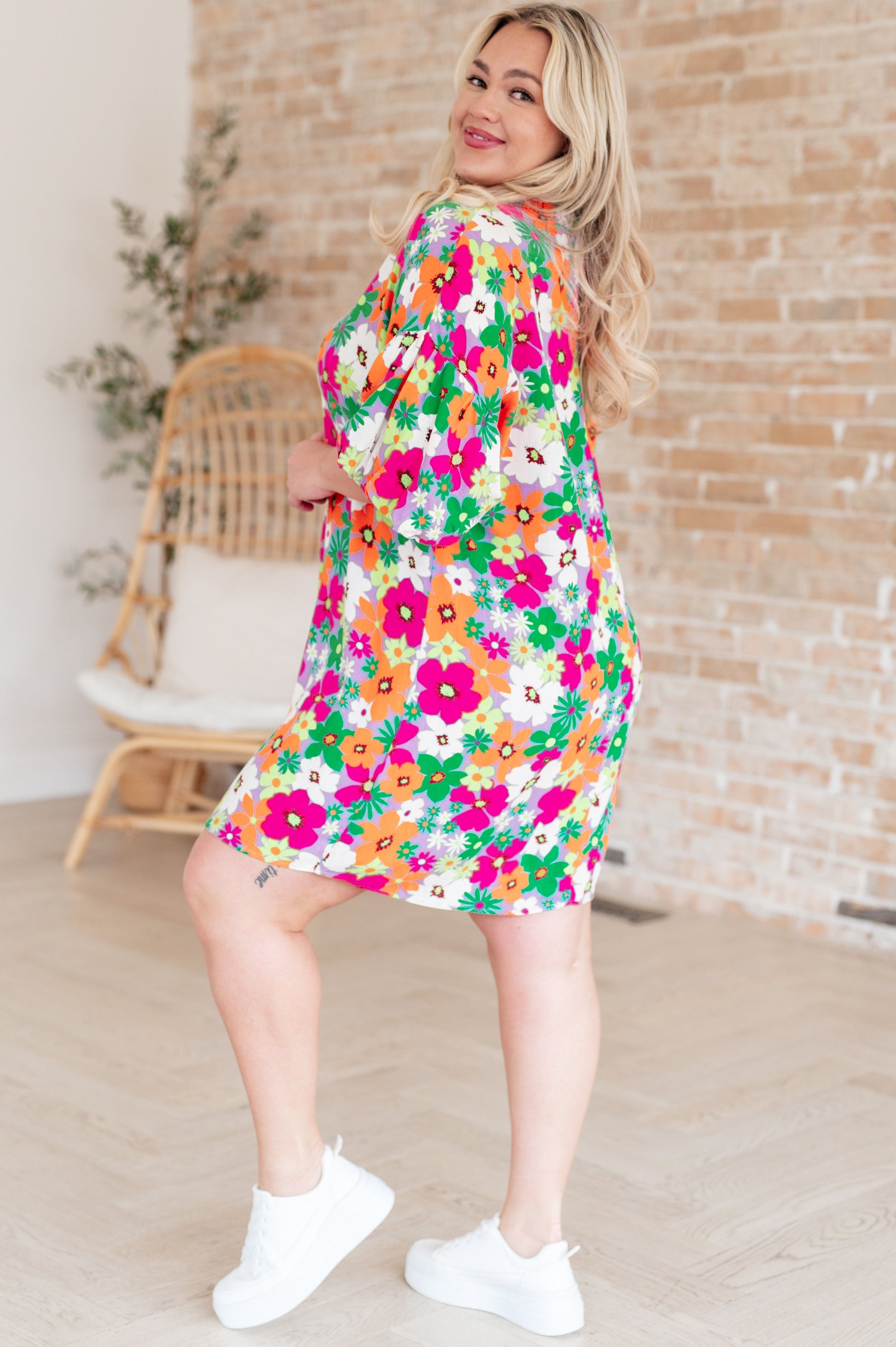 No Garden, No Problem Bubble Sleeve Dress - Shop All Around Divas