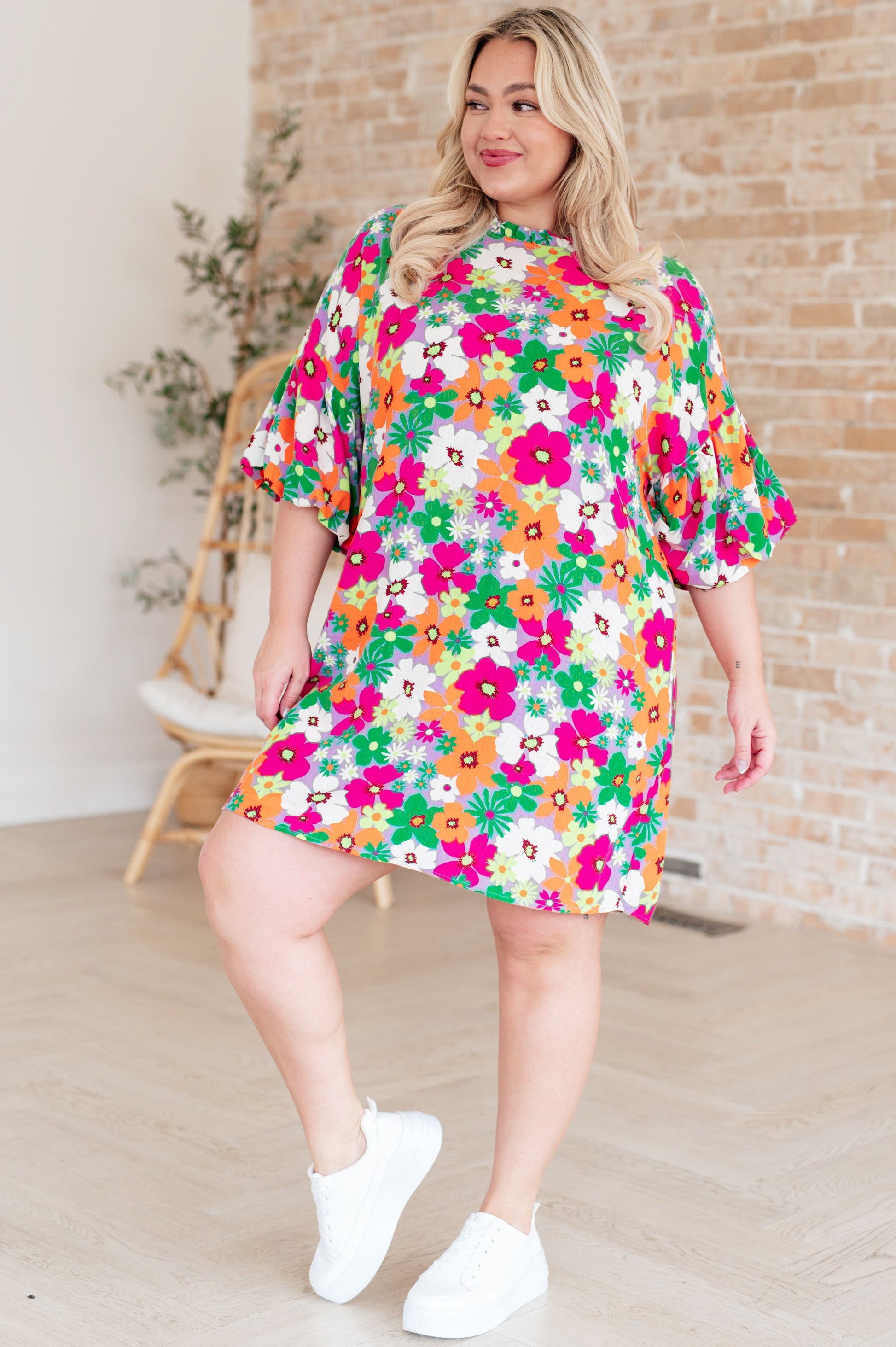 No Garden, No Problem Bubble Sleeve Dress - Shop All Around Divas