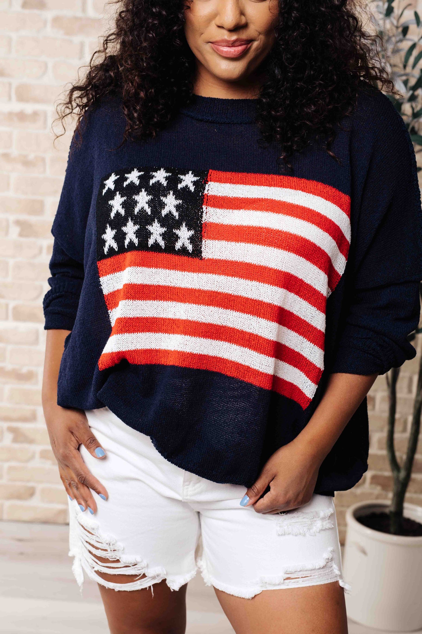 Oh Say Can You See Lightweight Pullover - Shop All Around Divas