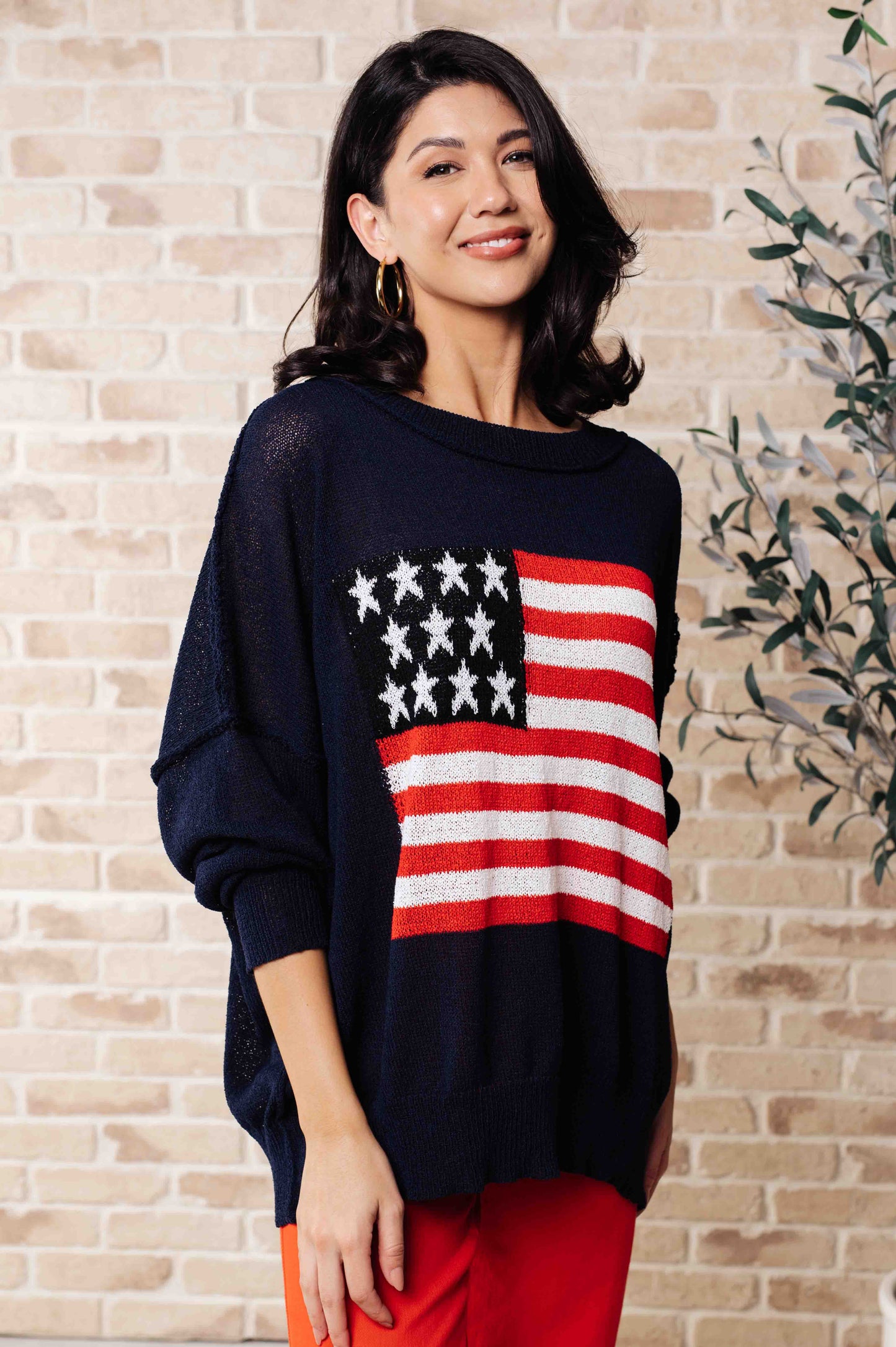 Oh Say Can You See Lightweight Pullover - Shop All Around Divas