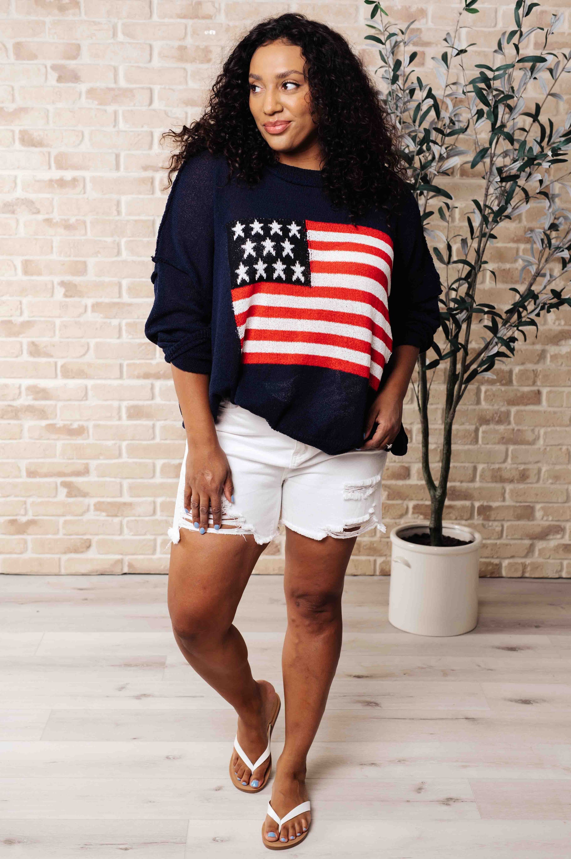 Oh Say Can You See Lightweight Pullover - Shop All Around Divas