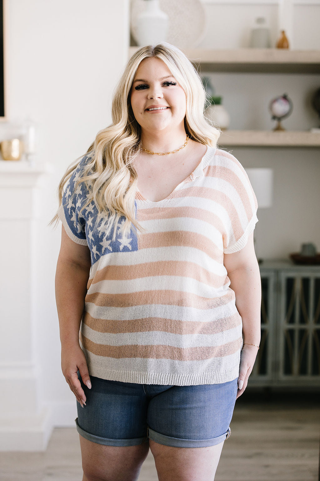 Old Glory Sleeveless Sweater - Shop All Around Divas