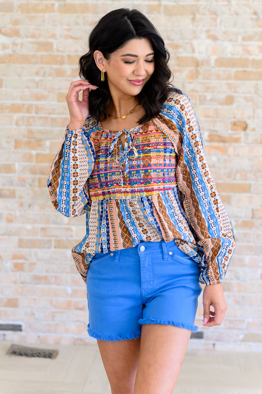 Open Sky Boho Tunic in Navy Mauve - Shop All Around Divas