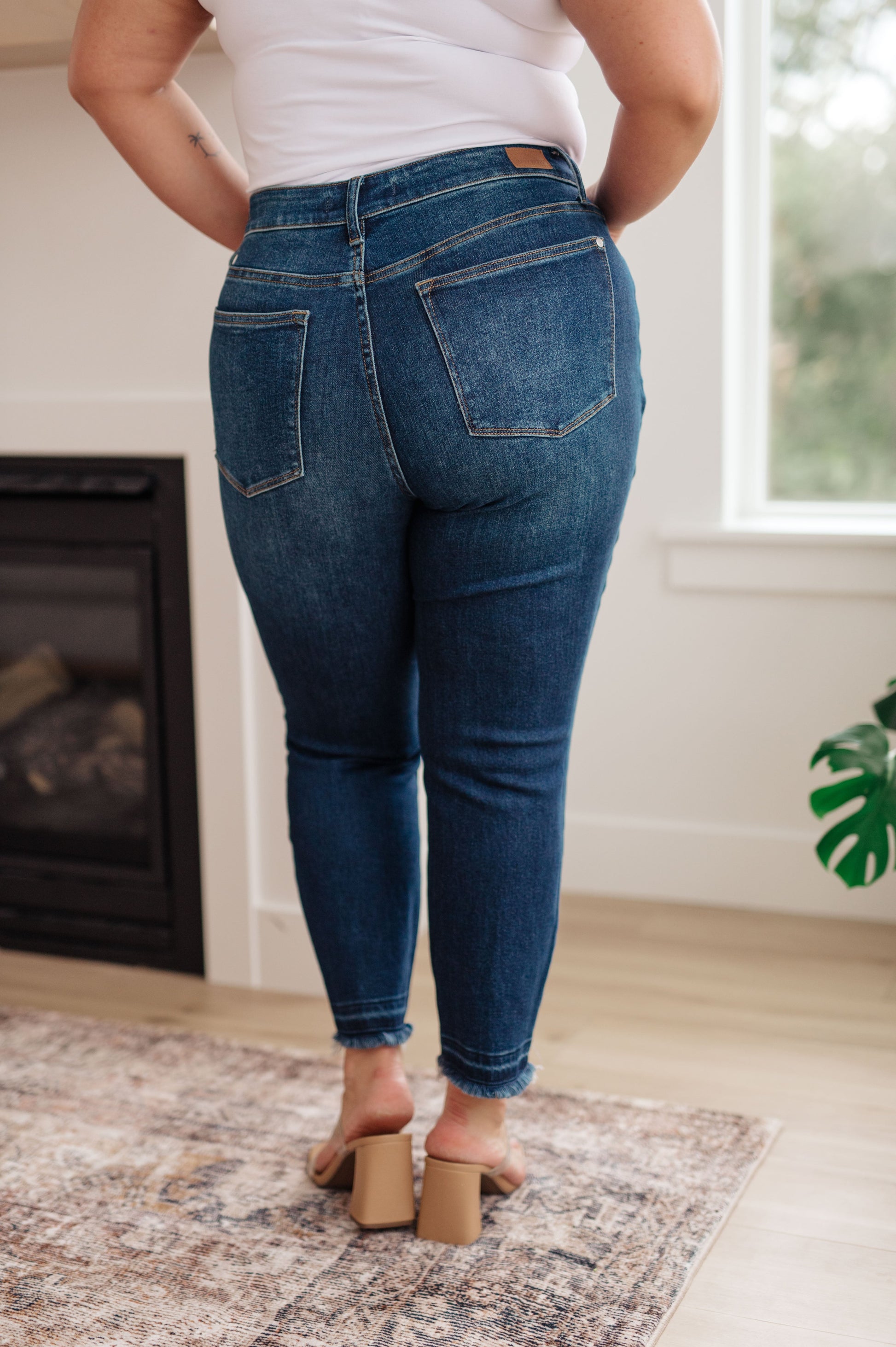 Phillipa High Rise Release Hem Slim Jeans - Shop All Around Divas