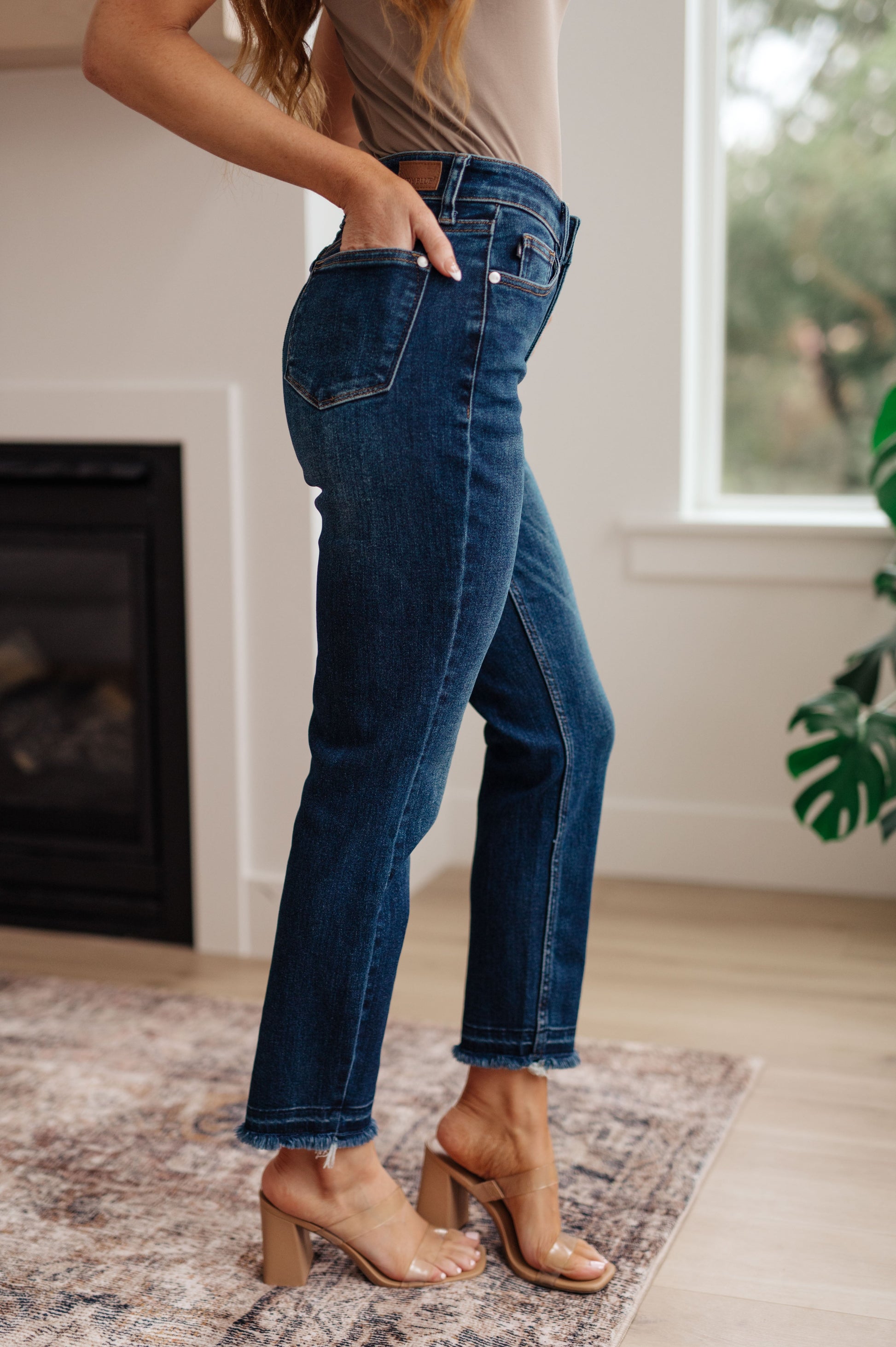 Phillipa High Rise Release Hem Slim Jeans - Shop All Around Divas