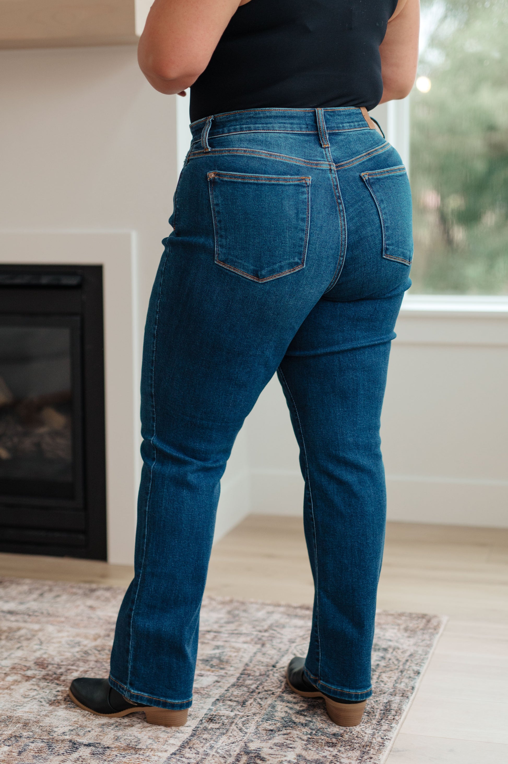 Pippa High Rise Button Fly Straight Jeans - JUDY BLUE - Shop All Around Divas