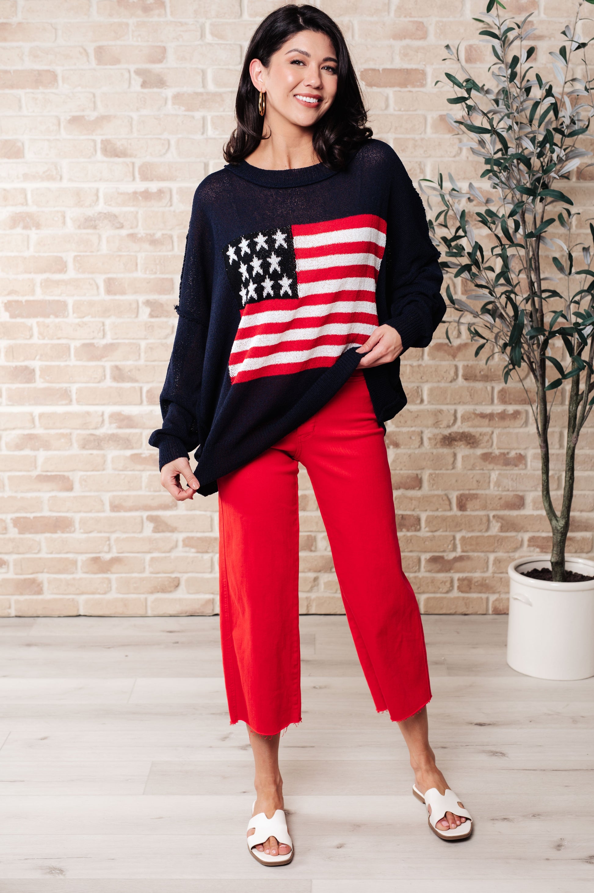 Oh Say Can You See Lightweight Pullover - Shop All Around Divas