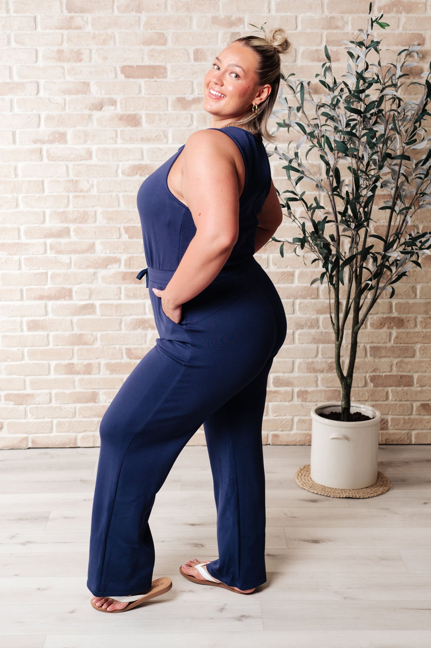 Rest Day Straight Leg Jumpsuit Ave Shops