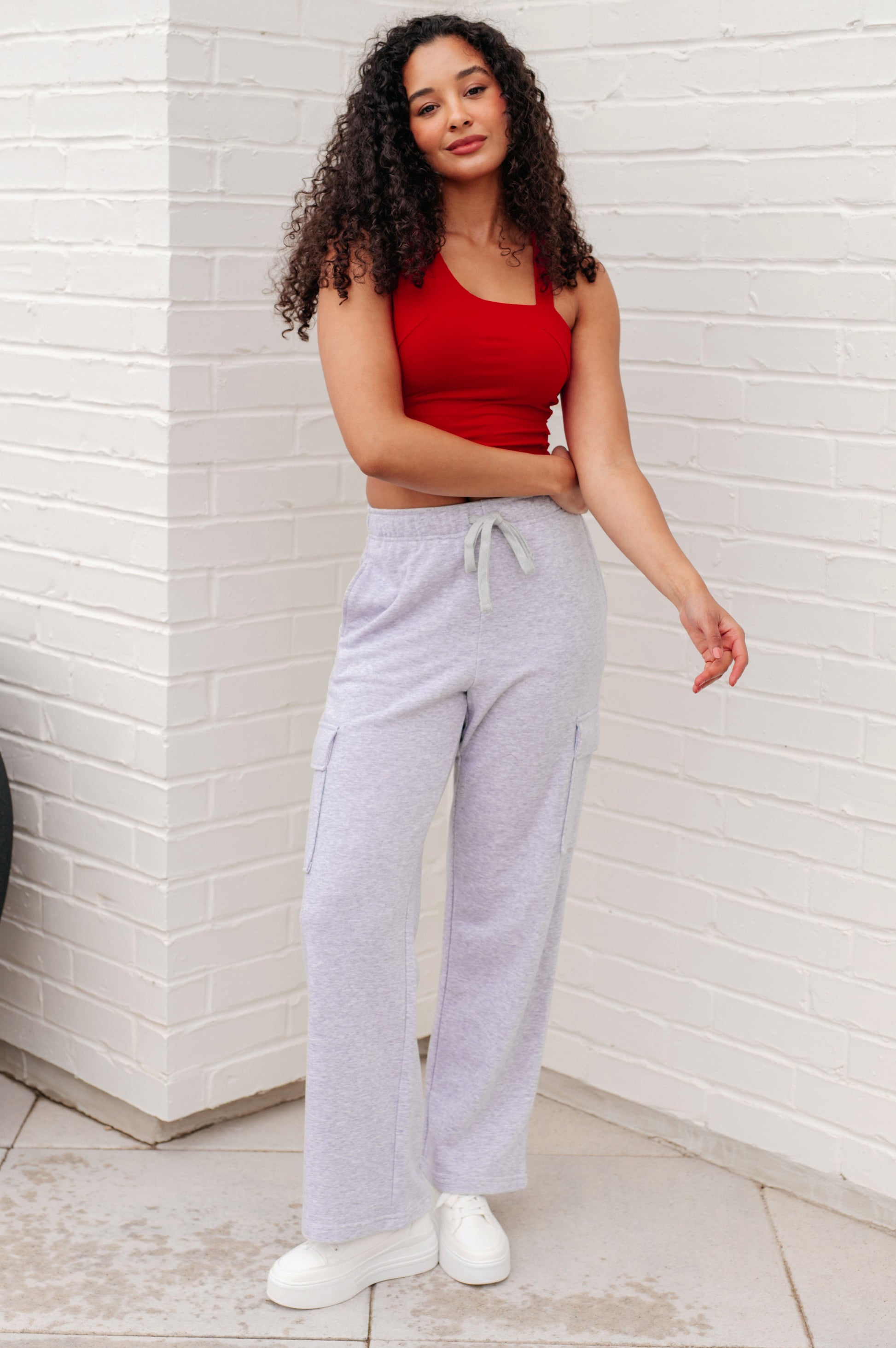 Run, Don't Walk Cargo Sweatpants in Grey - Shop All Around Divas