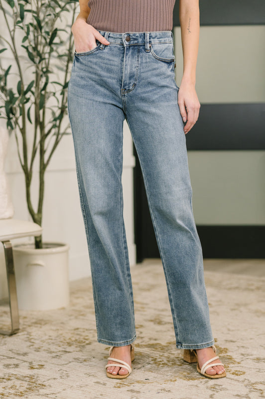 Sabrina High Waist Tummy Control Slim Straight - JUDY BLUE