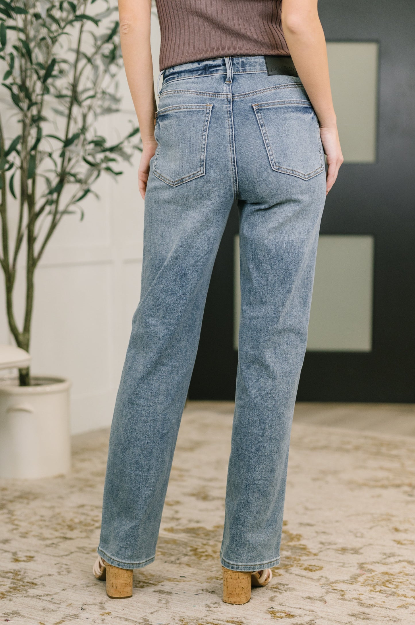 Sabrina High Waist Tummy Control Slim Straight - JUDY BLUE