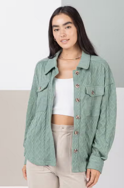 Shelia Cable Knit Shacket