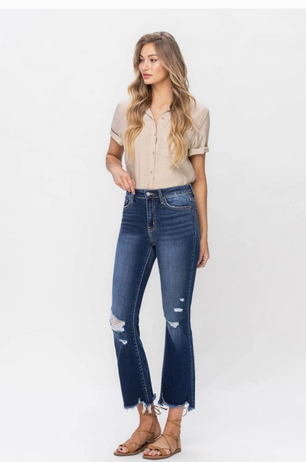 Bella Vervet Cropped Flare Jeans - Shop All Around Divas