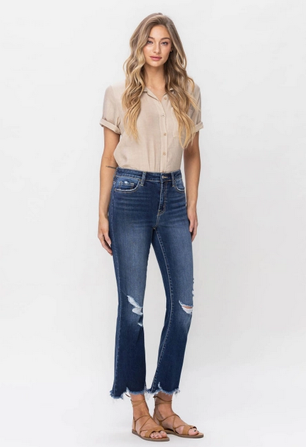 Bella Vervet Cropped Flare Jeans - Shop All Around Divas