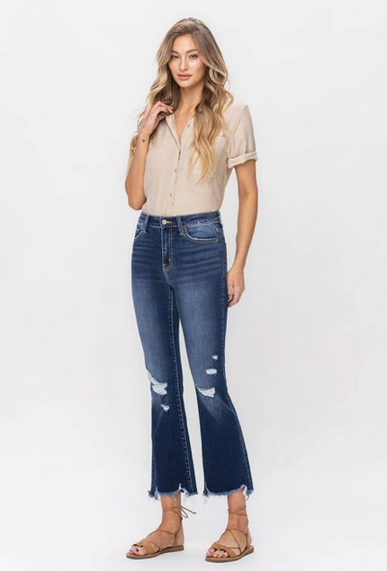 Bella Vervet Cropped Flare Jeans - Shop All Around Divas