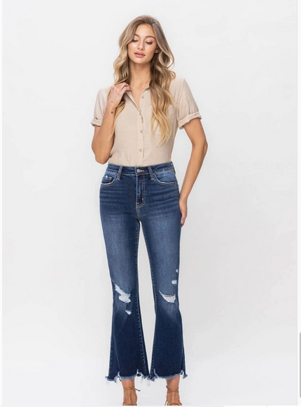 Bella Vervet Cropped Flare Jeans - Shop All Around Divas