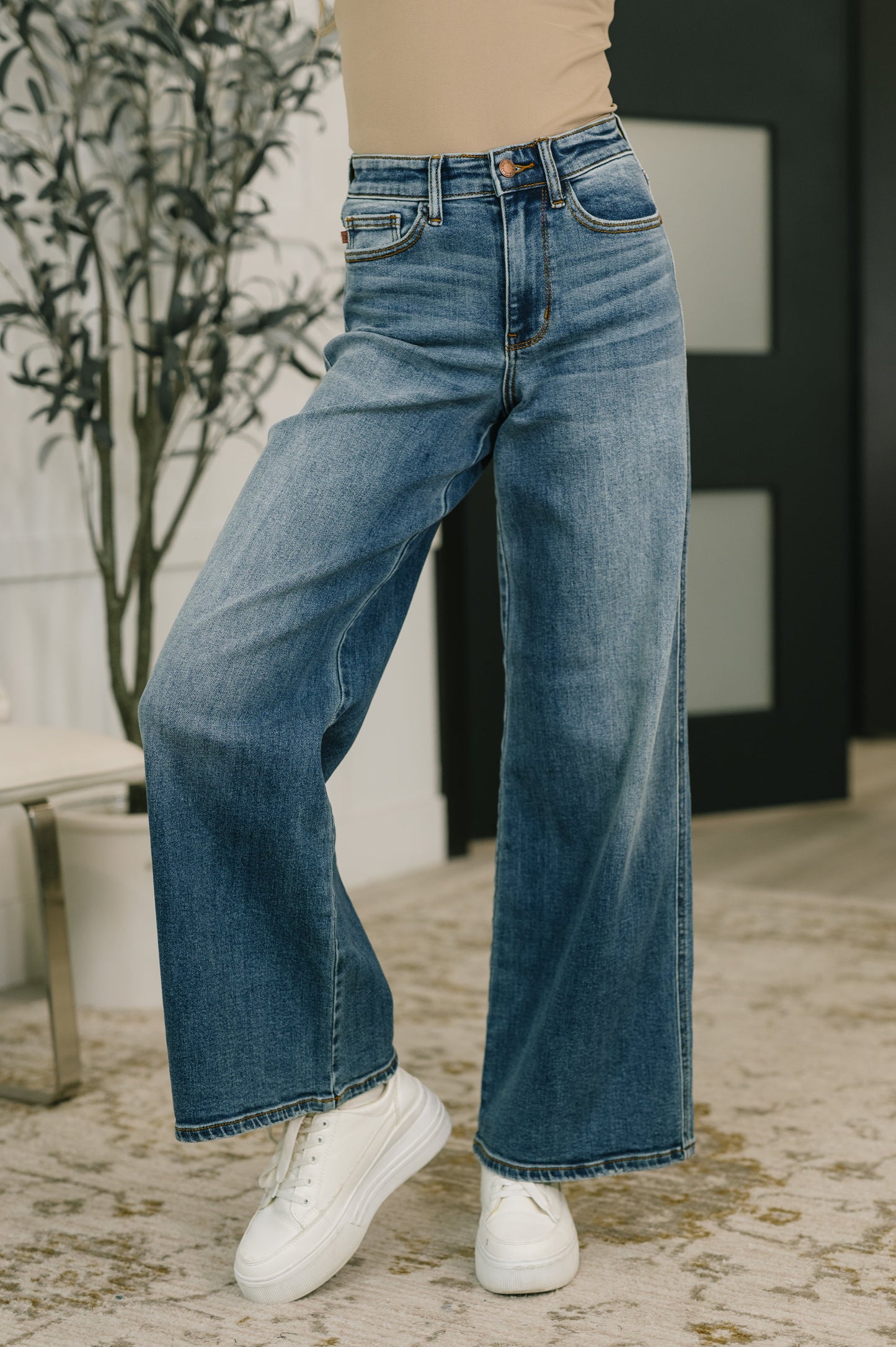 Shayla High Waist Retro Wide - JUDY BLUE