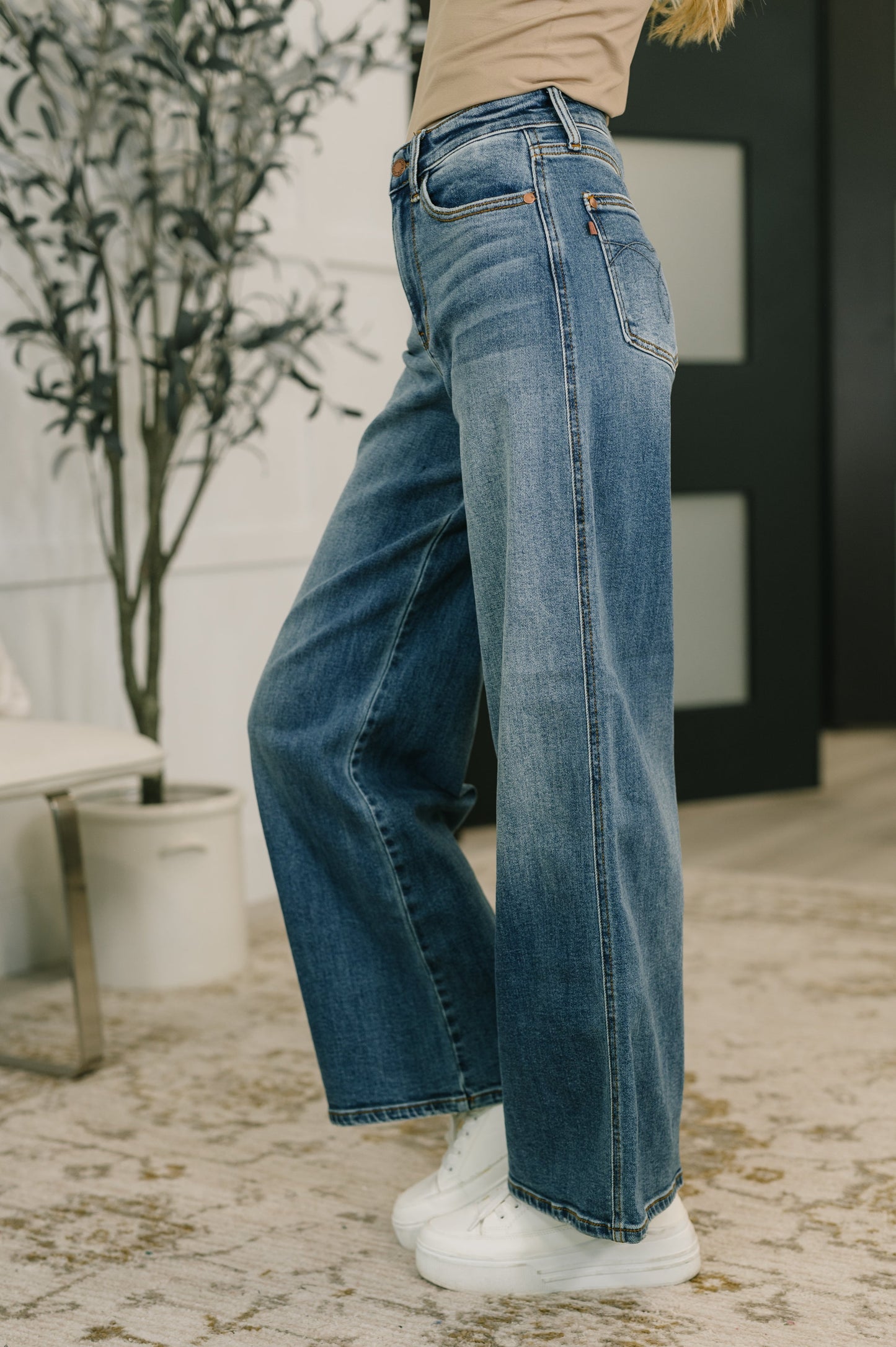 Shayla High Waist Retro Wide - JUDY BLUE