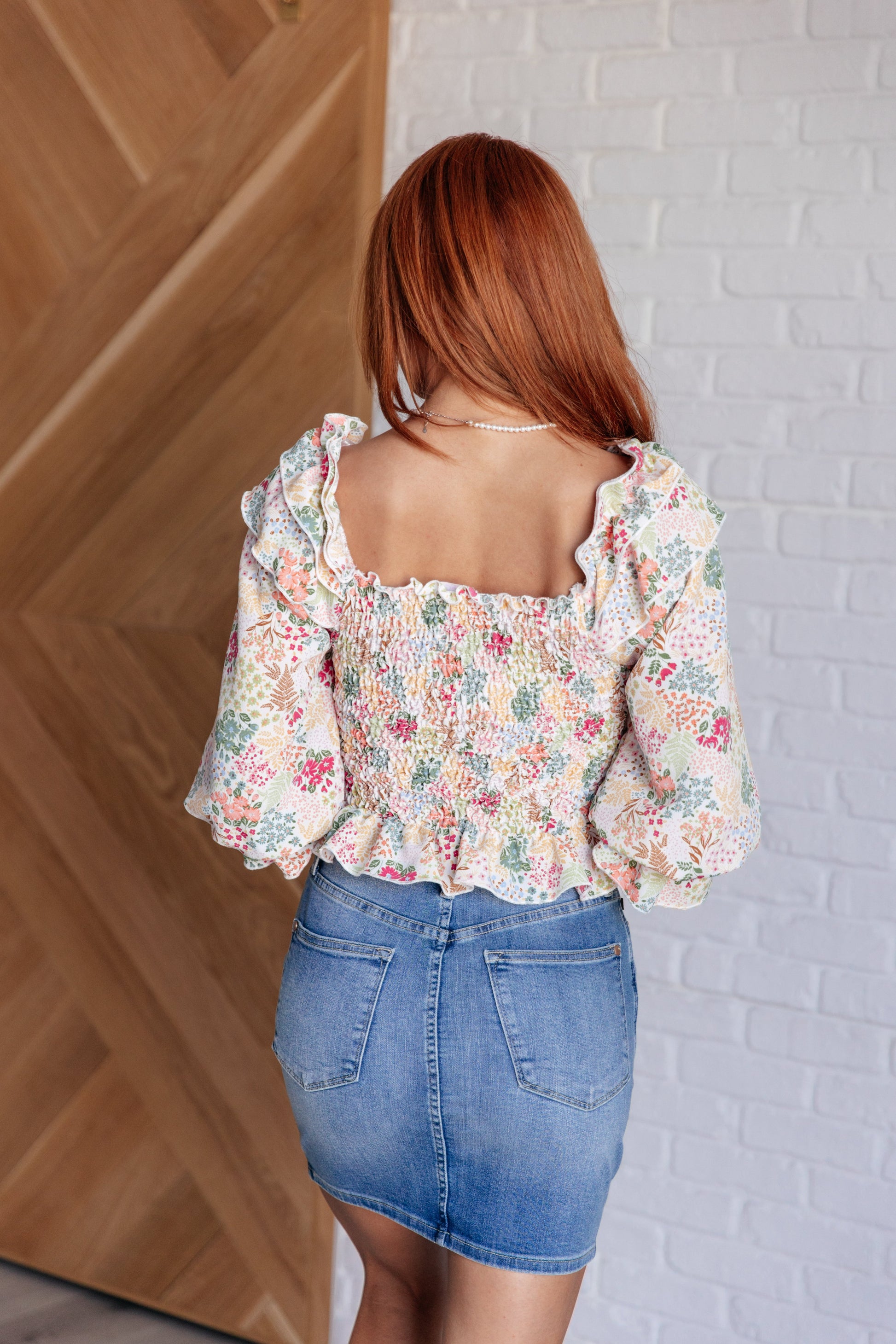 Social Season Smocked Elastic Blouse Ave Shops