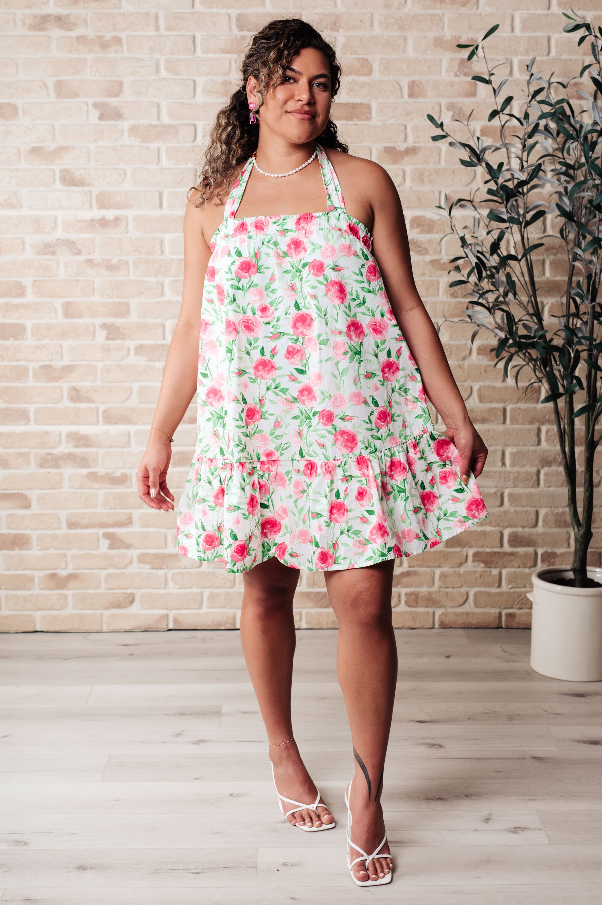 Soul Tied Floral Dress in Pink - Shop All Around Divas