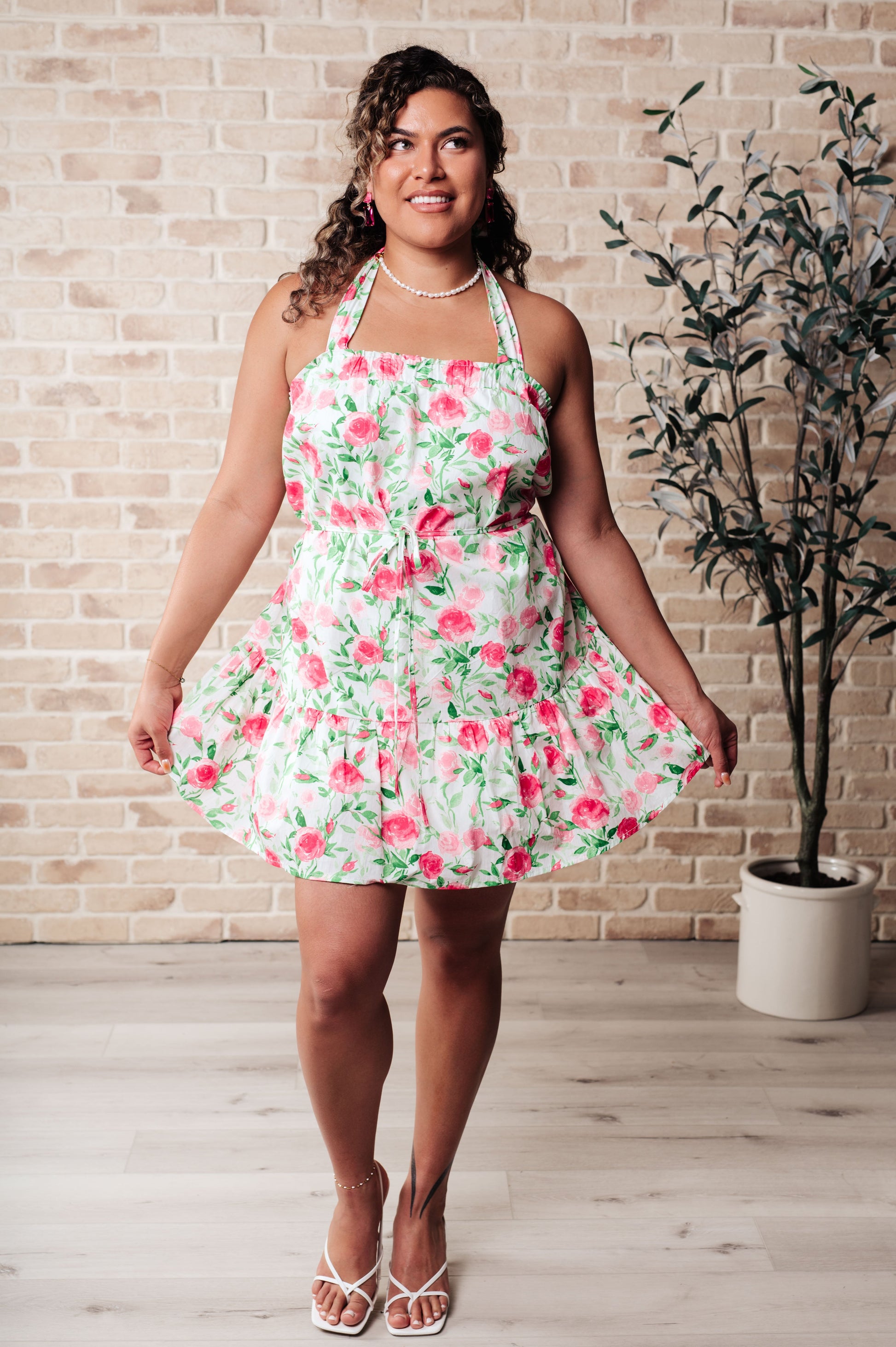 Soul Tied Floral Dress in Pink - Shop All Around Divas