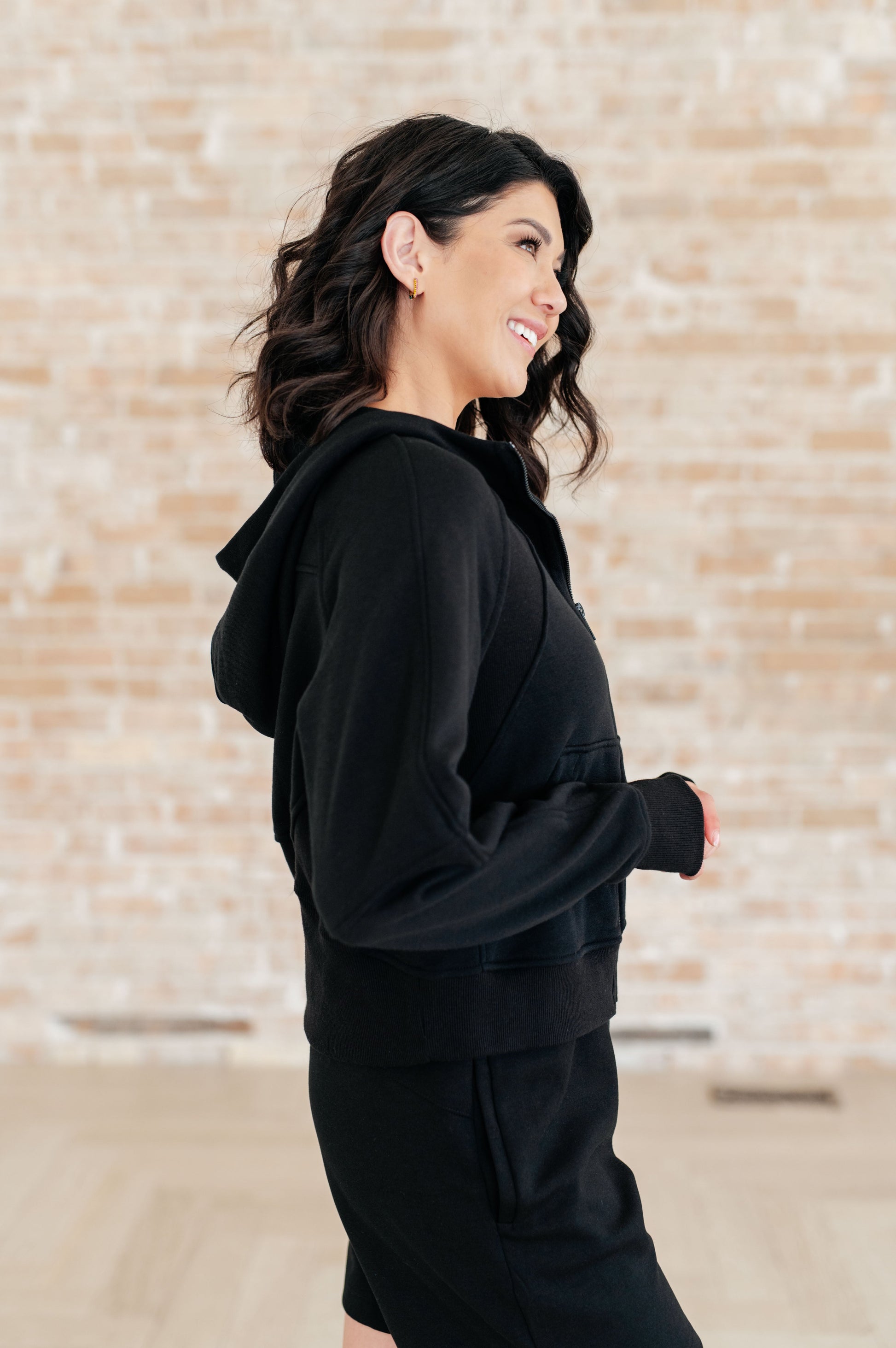 Sun or Shade Zip Up Jacket in Black - Shop All Around Divas